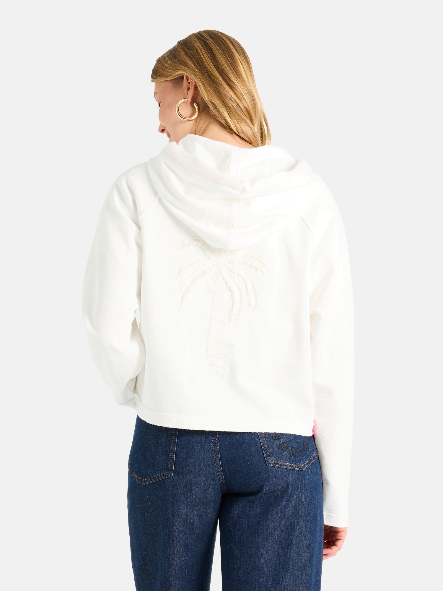 Lieblingsstück GwendyL Sweatjacke offwhite Baumwollmix Kapuze