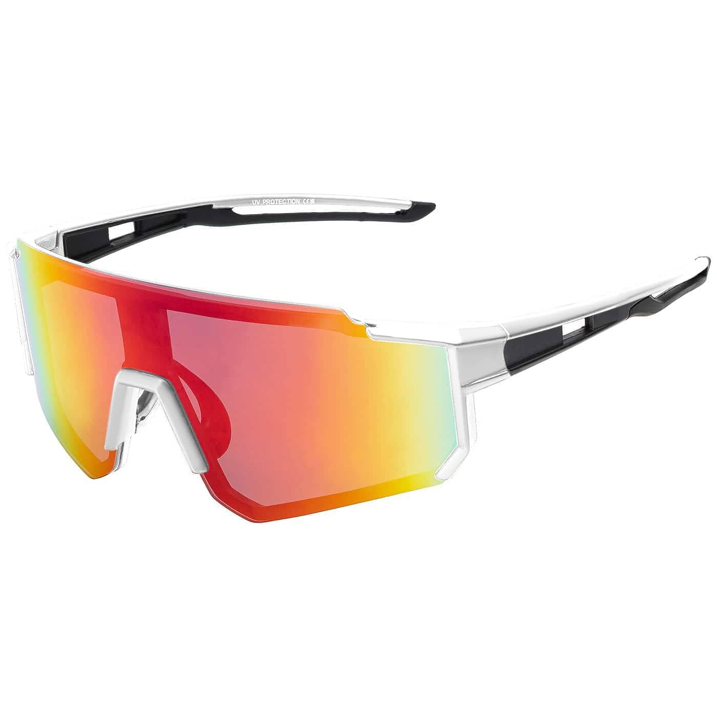 BEZLIT Shield Sonnenbrille Unisex Grün Rot verspiegelt Kat.3