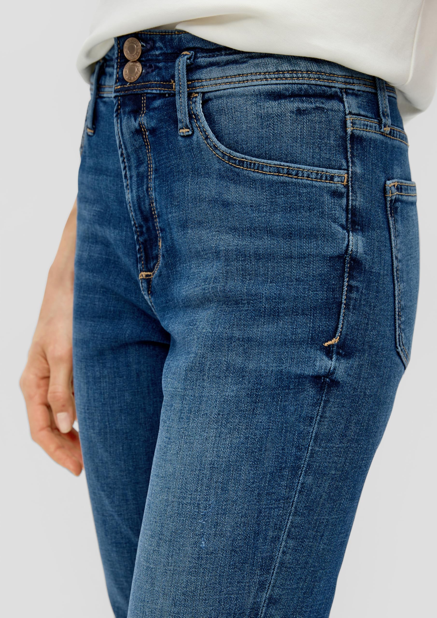 s.Oliver Red Label Betsy Capri-Jeans Größe 34 blau Slim Fit
