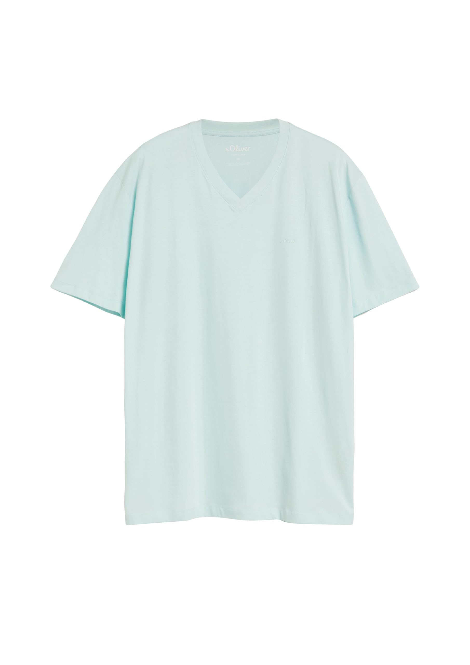 s.Oliver Big Size T-Shirt V-Ausschnitt Baumwolle schwarz