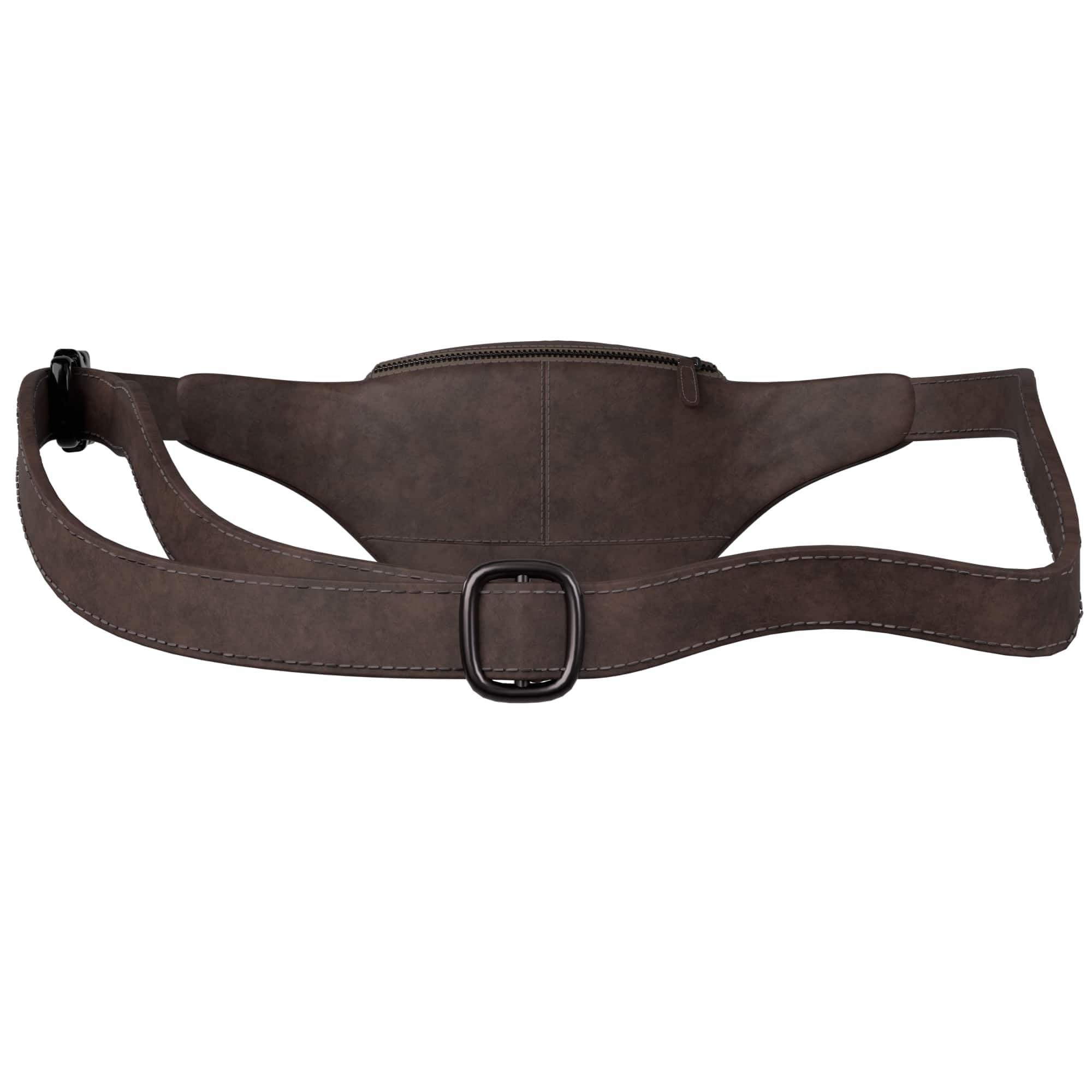 BEZLIT 30654 Bauchtasche Braun Echtleder Crossbody