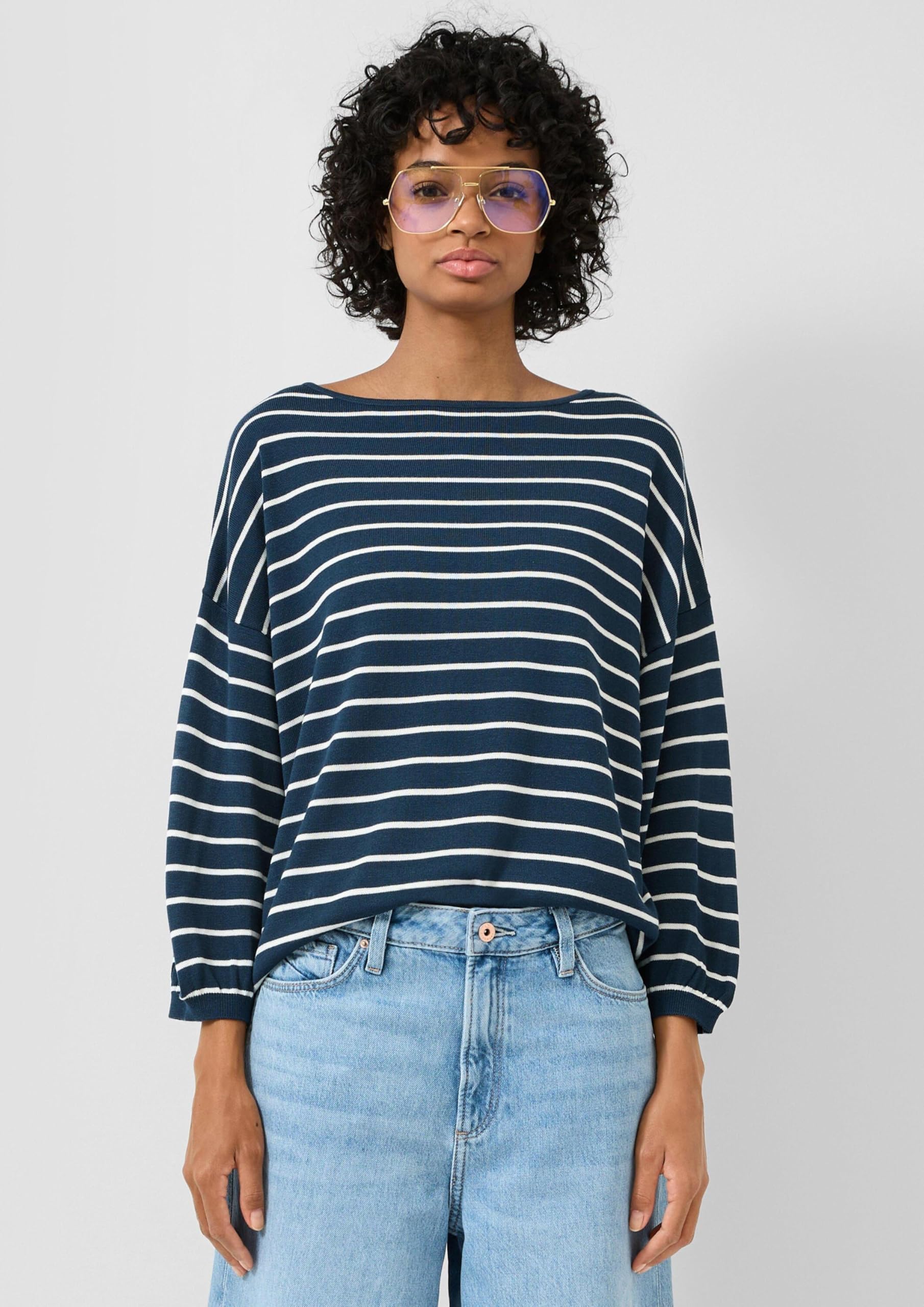 s.Oliver QS Strickpullover 2175113 Damen 3/4-Arm blau M
