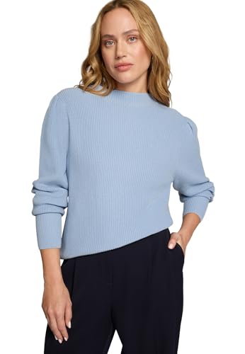 zero Strickpullover Ballonärmel Pullover 40 Soft Chambray warm