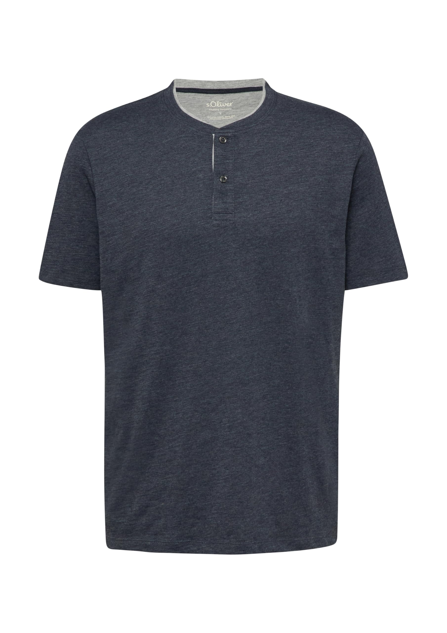 s.Oliver Junior Melange-Jersey Henley-Shirt 3XL Baumwolle