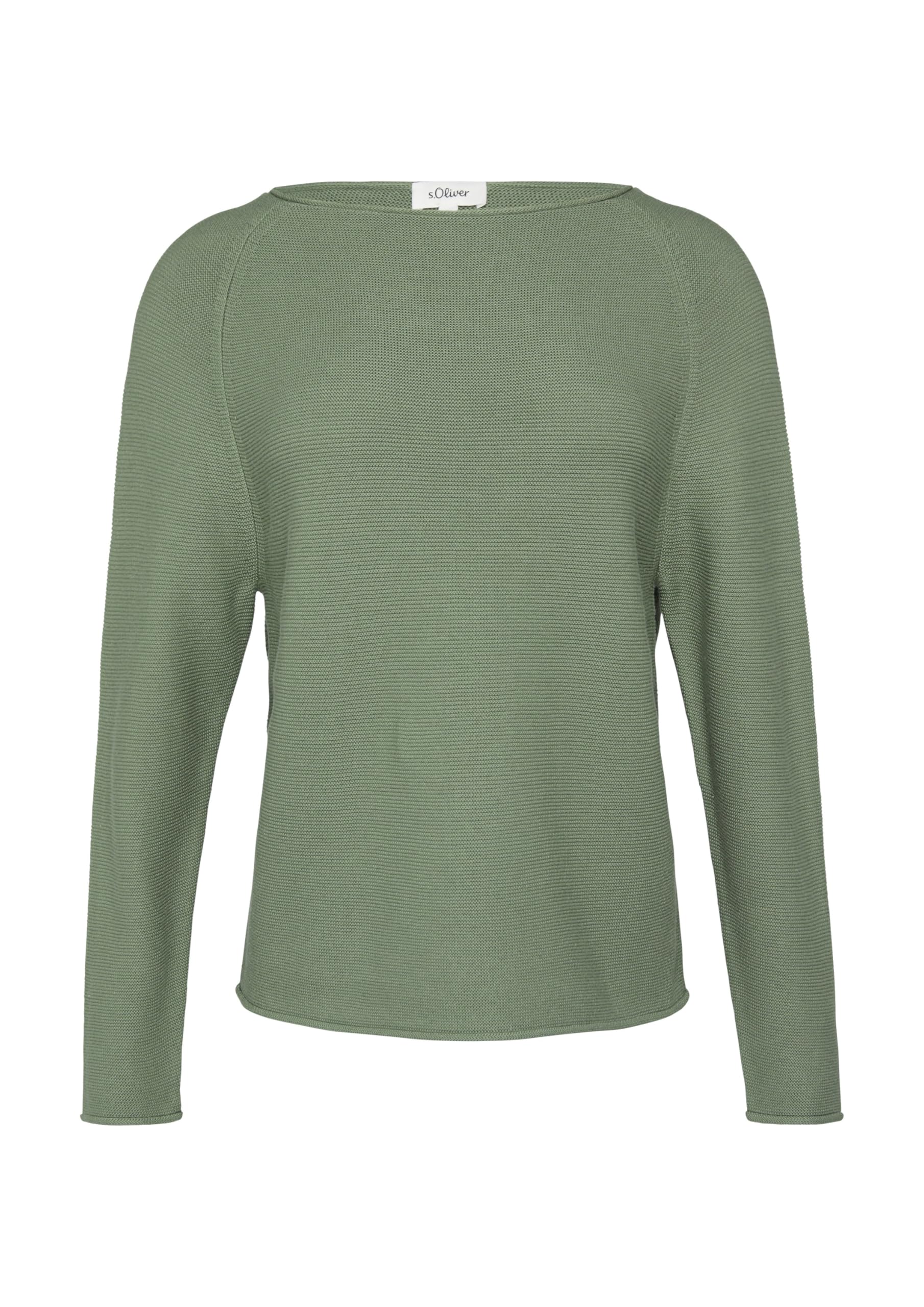 s.Oliver Strickpullover U-Boot-Ausschnitt Rollsaum gestreift