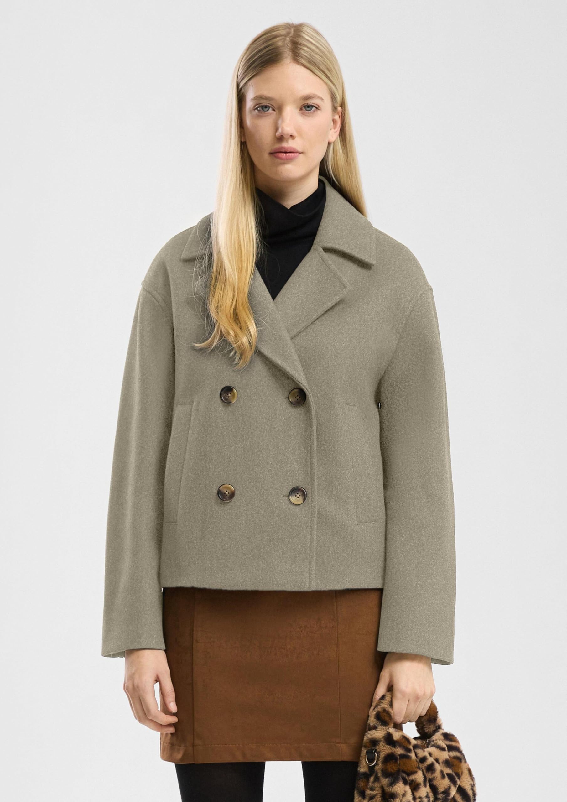 s.Oliver QS Cabanjacke Wolloptik Struktur Gr.L
