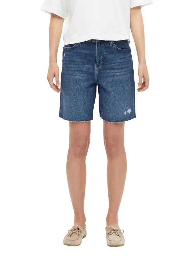 s.Oliver Red Label Suri Jeans-Shorts Damen High Rise Offener Saum