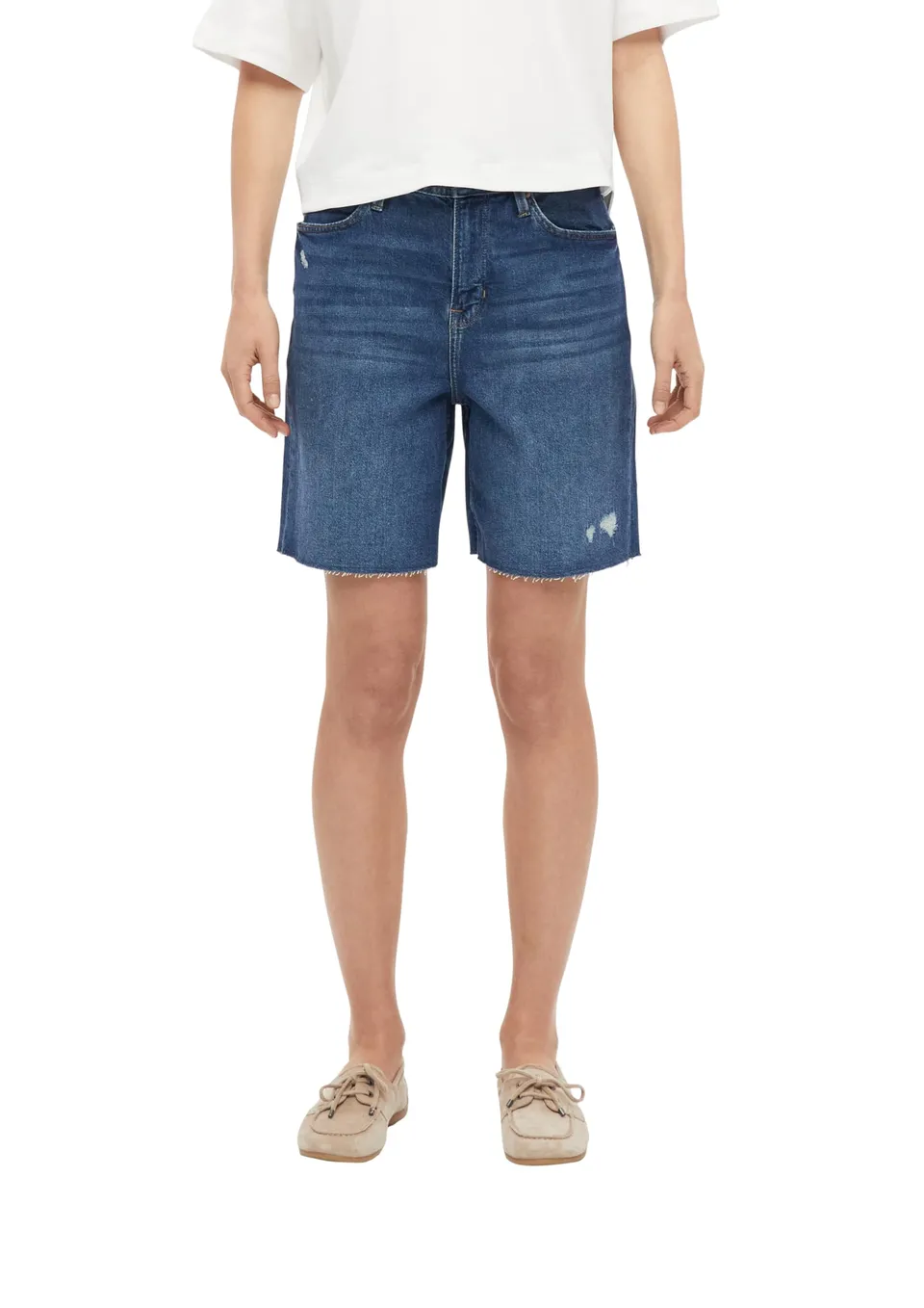 s.Oliver Red Label Suri Jeans-Shorts Damen High Rise Offener Saum