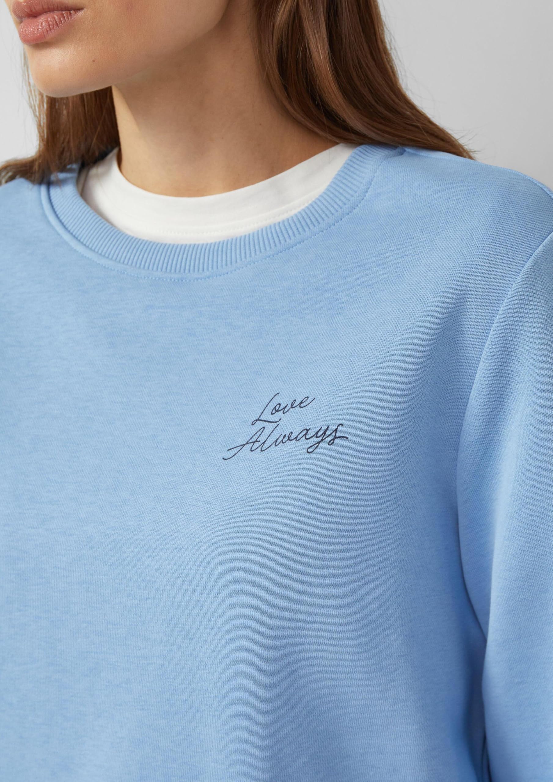 s.Oliver RED LABEL Sweatshirt Relaxed Fit arktisblau Print