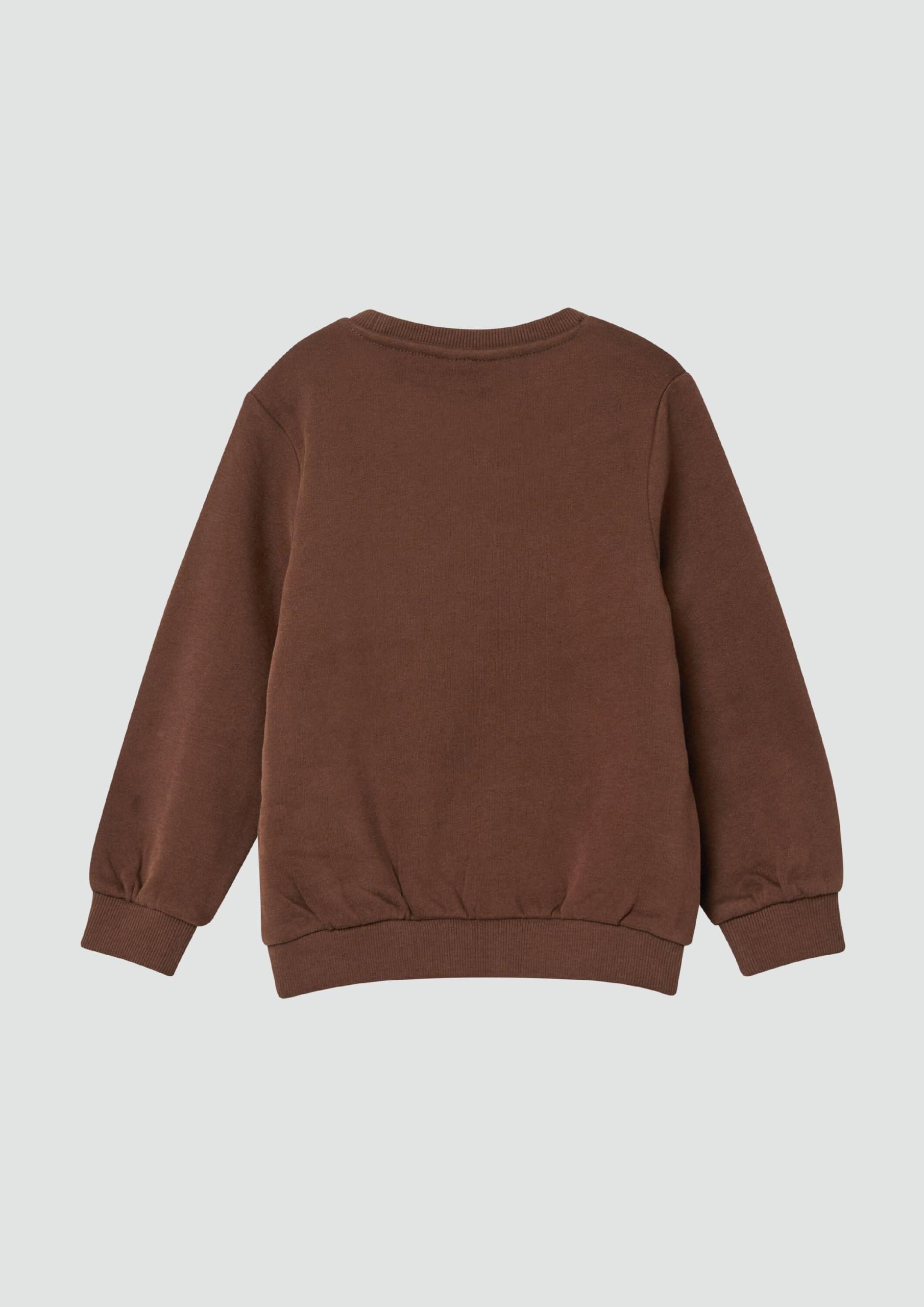 s.Oliver Junior Sweatshirt Frontprint 128-134 kuschelig braun