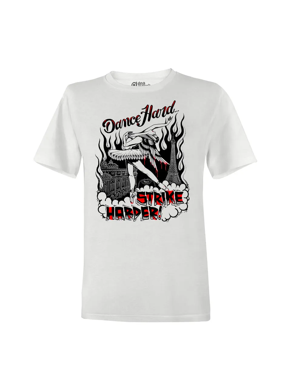 dna merch Pariser Ballerina-Streik T-Shirt Unisex Schwarz
