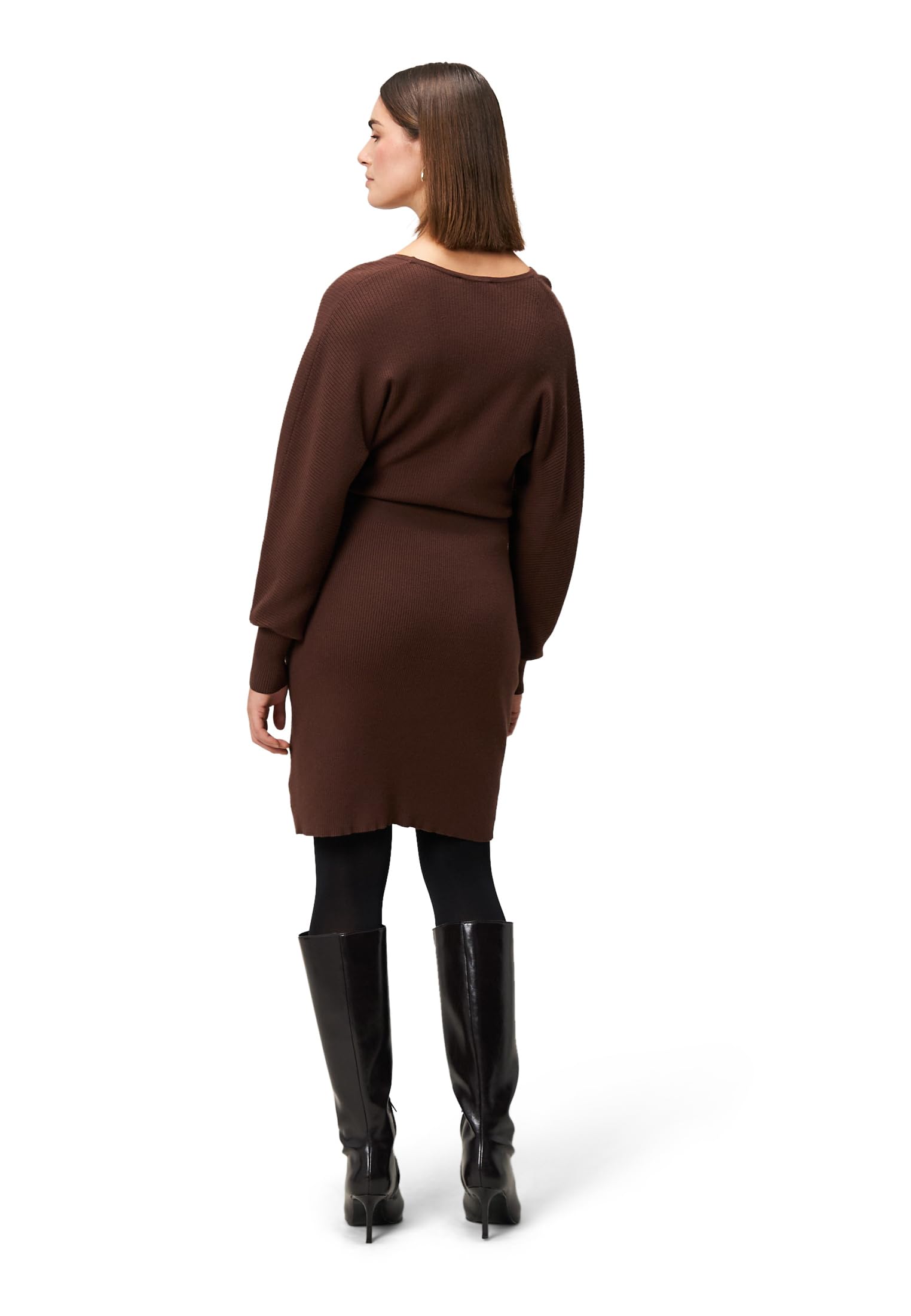 zero Strickkleid Wickeloptik Gr. 40 Chicory Coffee