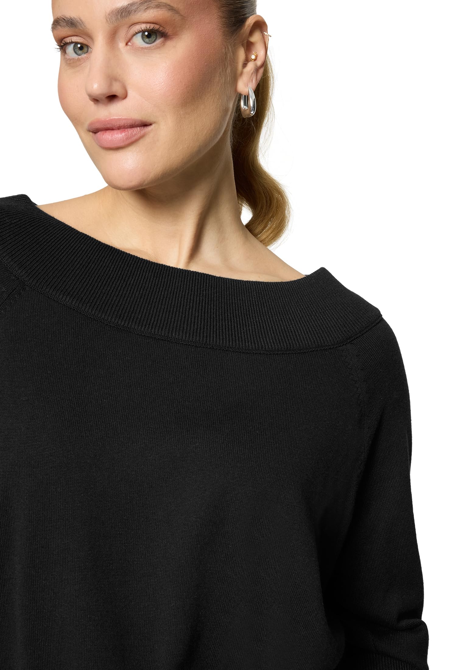 zero Strickpullover mit Carmenausschnitt Damen Winter