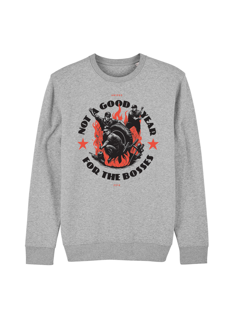 dna merch Bossnapping Amiens 2014 Rundhalspullover Schwarz Biobaumwolle