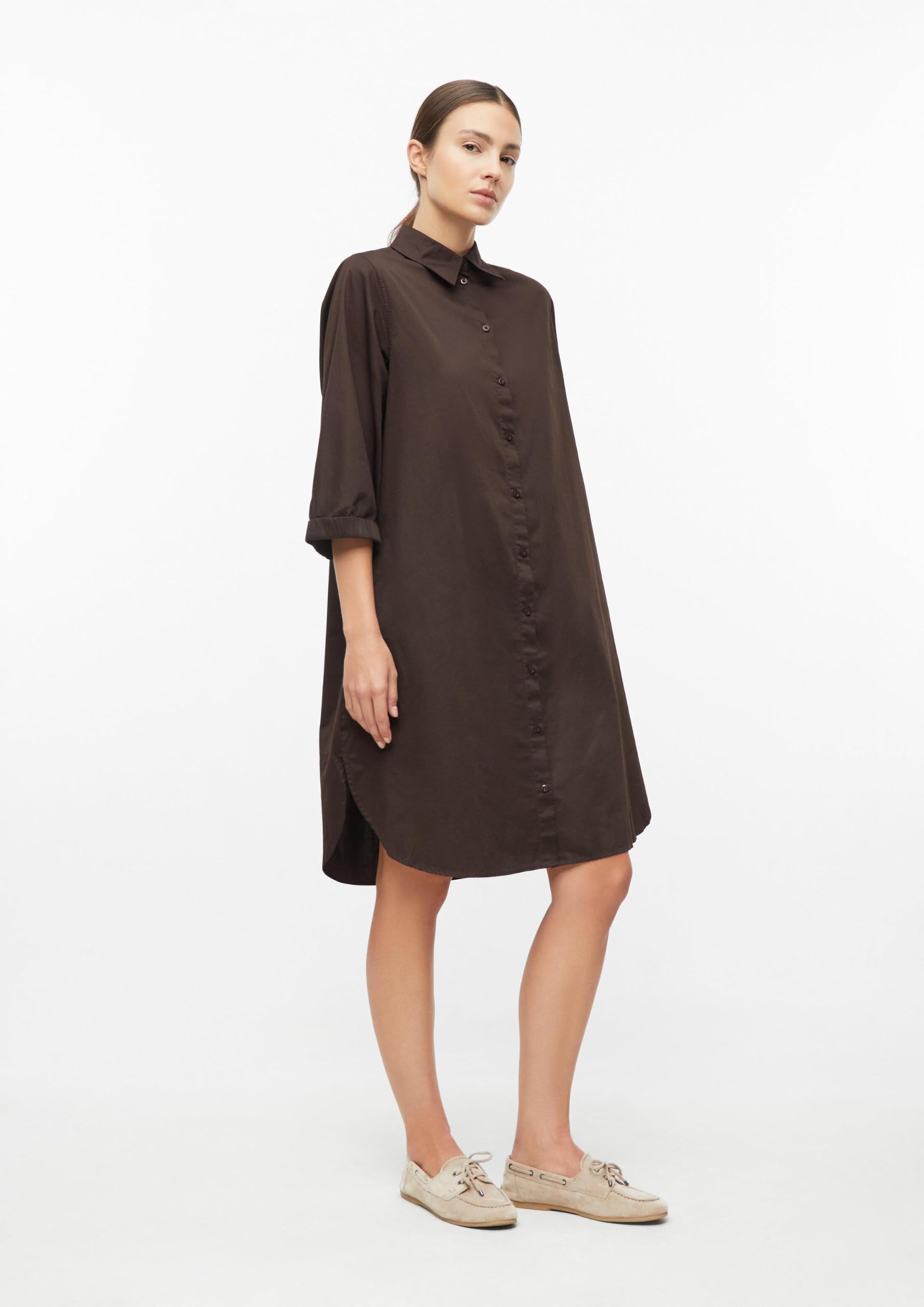 s.Oliver Red Label Hemdblusenkleid Smok Gr.42 braun