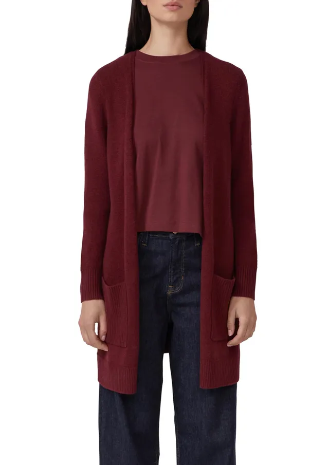 s.Oliver Junior Strickjacke Taschen bordeaux 38