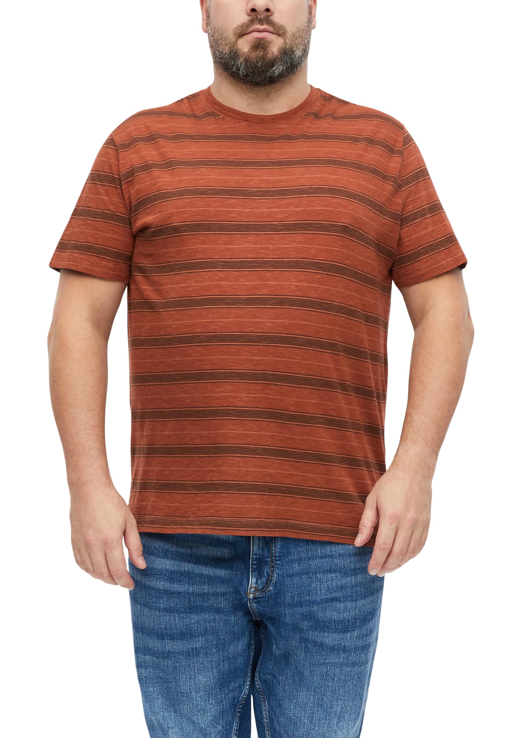 s.Oliver 2185901 T-Shirt gestreift Braun 3XL
