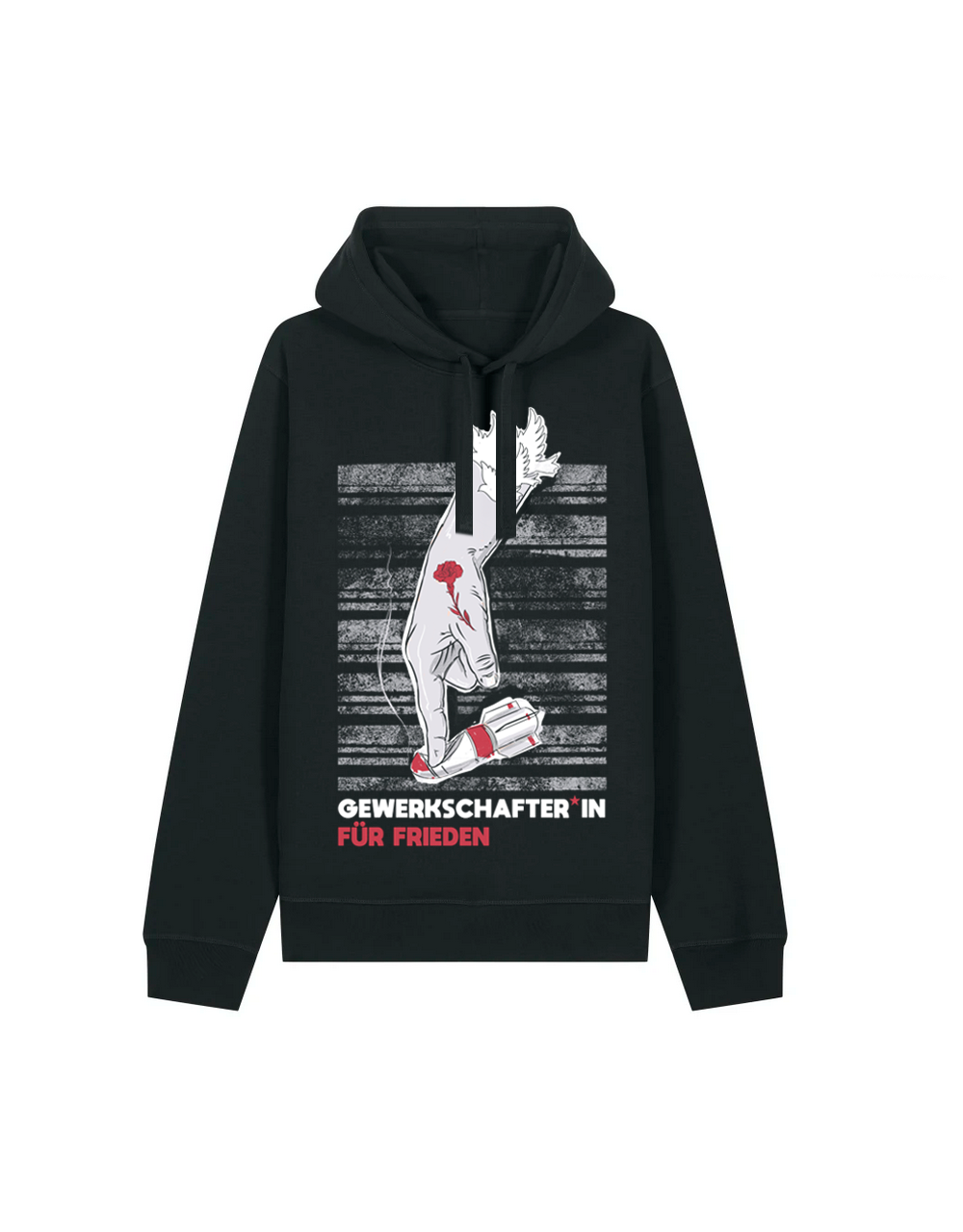 dna merch Gewerkschafter*in für Frieden Hoodie schwarz Friedensprint