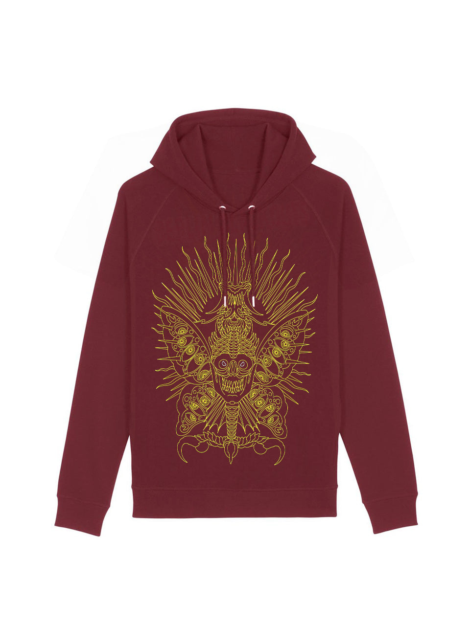 dna merch Loco Sailor Scary Butterfly V2 Kapuzenpullover Burgunder