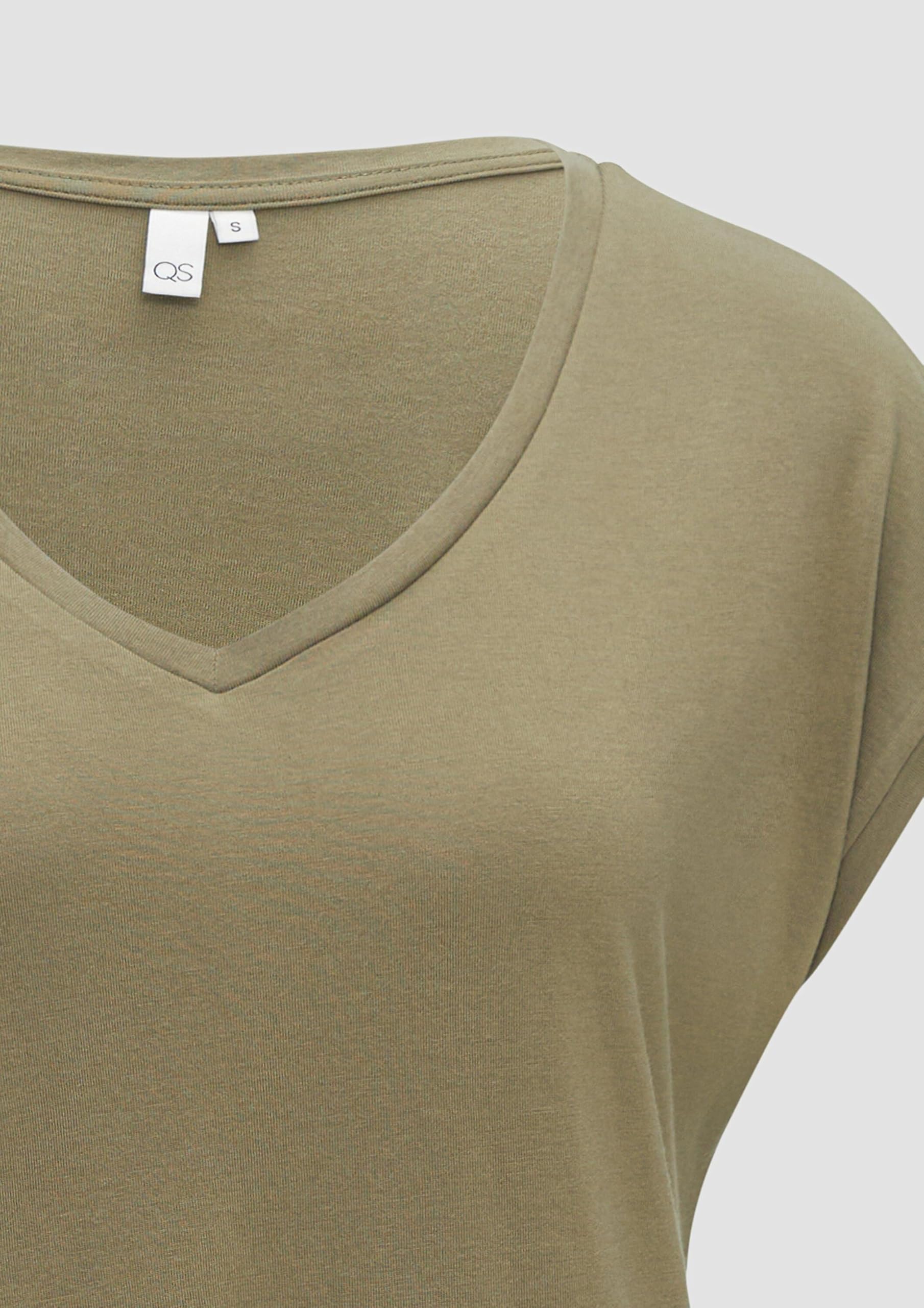 s.Oliver QS T-Shirt Modalmix locker geschnitten