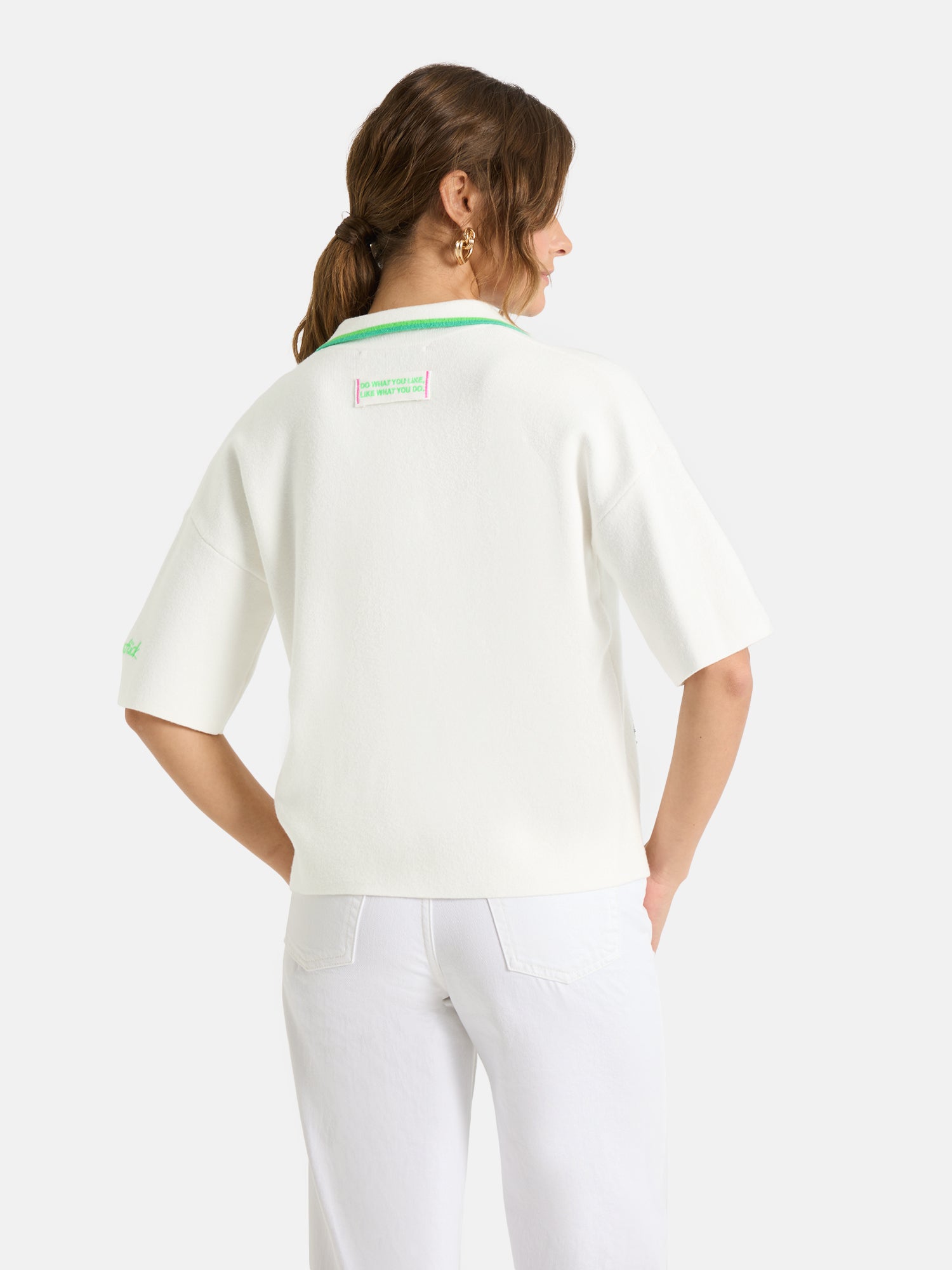 Lieblingsstück TainaL Kurzarm-Pullover offwhite Viskose
