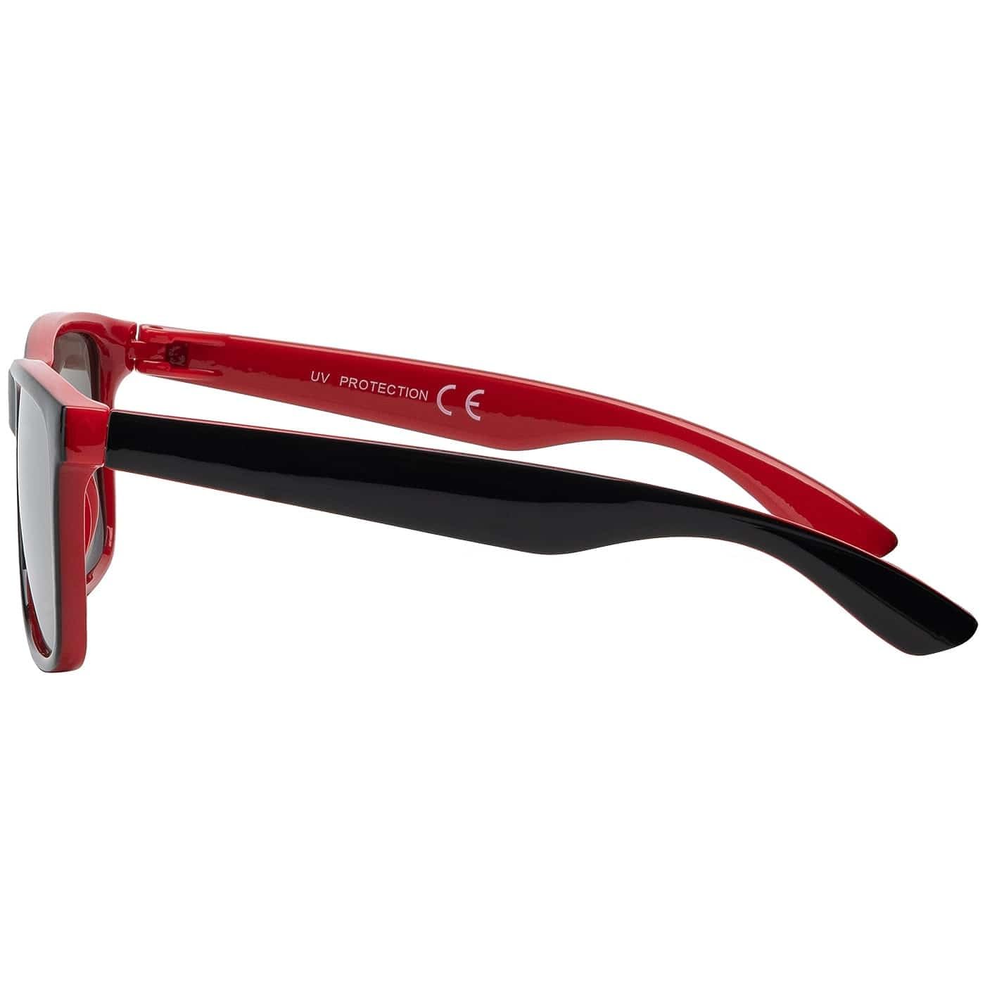 BEZLIT Kinder Sonnenbrille rechteckig rot-schwarz verspiegelt