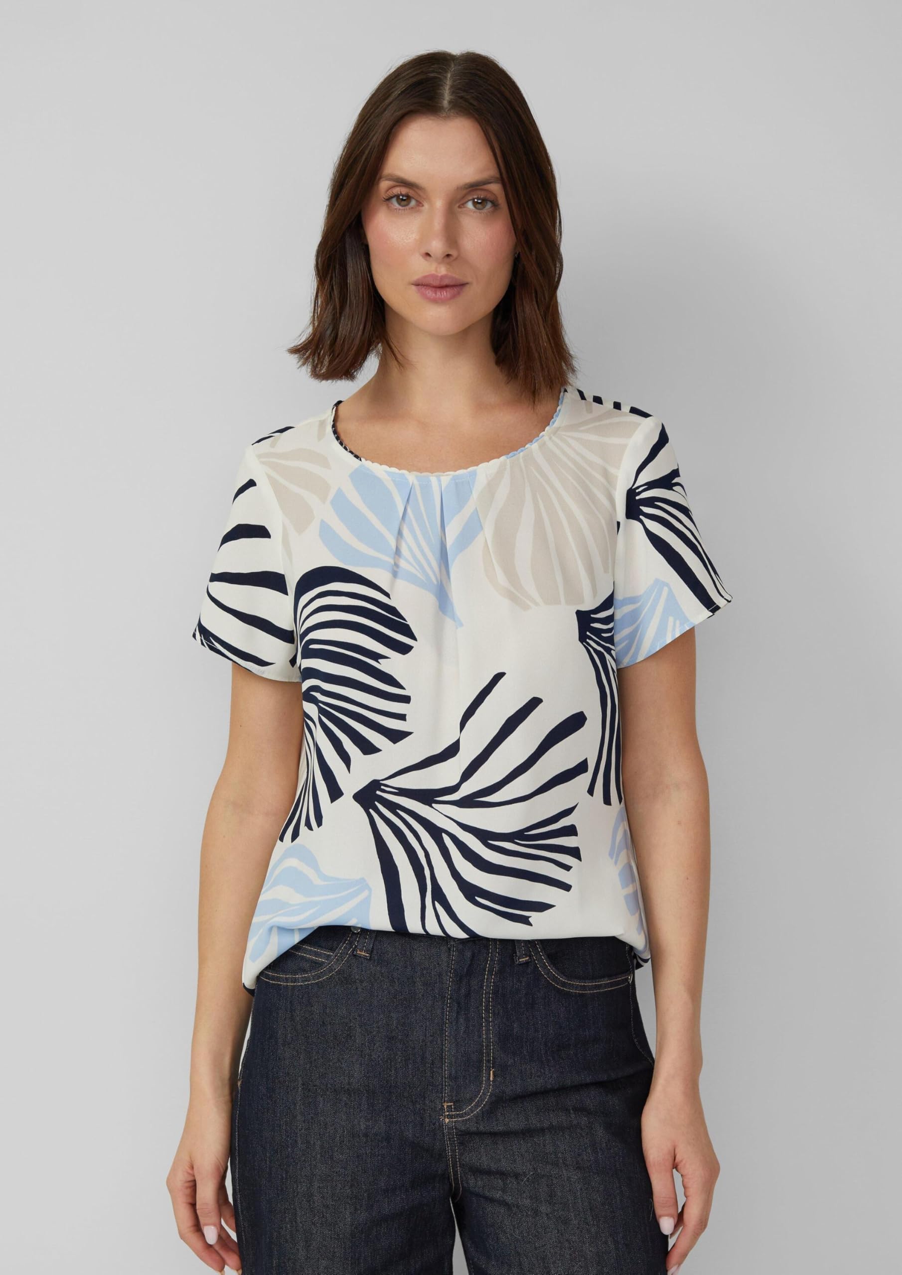 s.Oliver BLACK LABEL 2175066 Crêpe-Bluse Allover Print