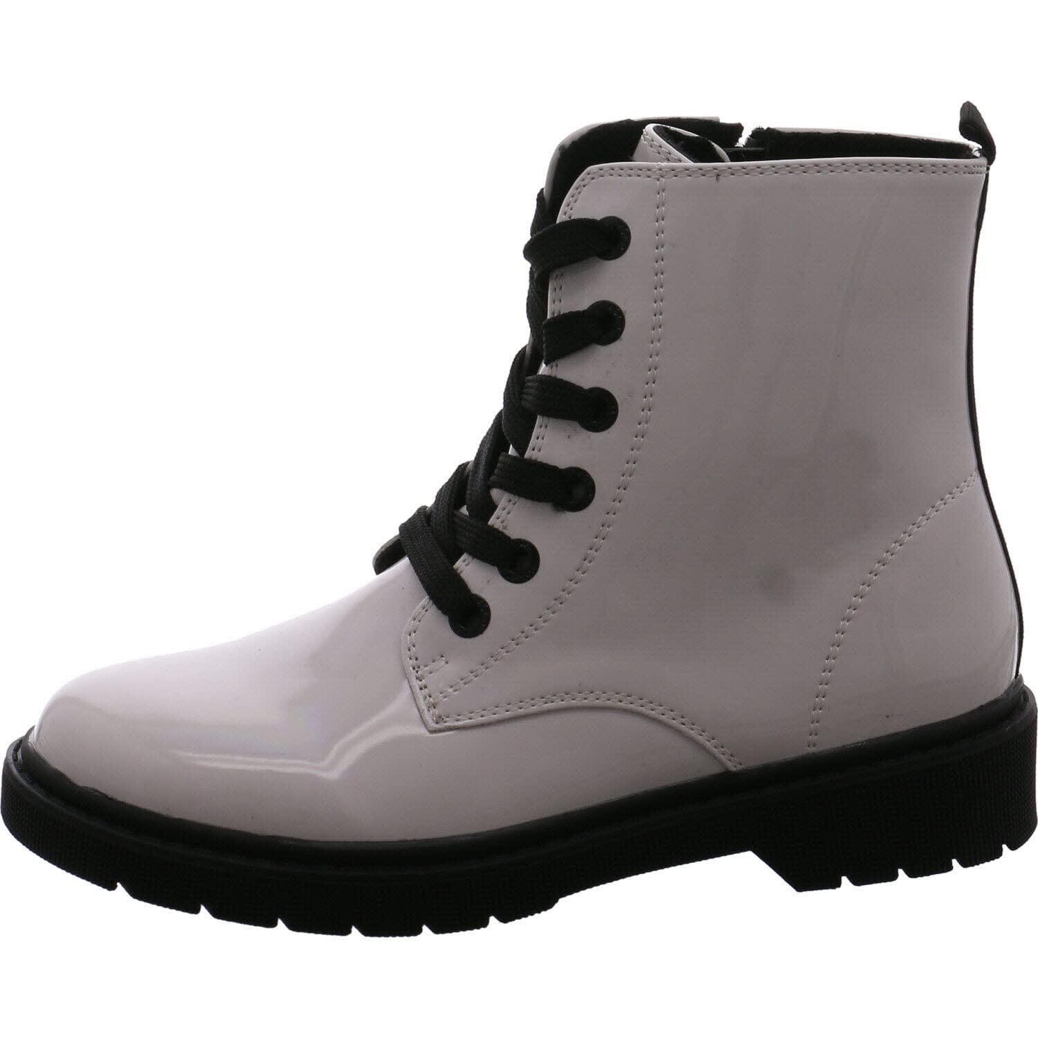 s.Oliver 45211 Mädchen Stiefelette Weiß Lack