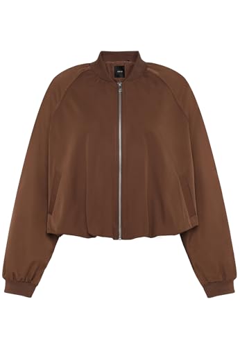 zero Bomberjacke mit Reißverschluss Gr.40 Downtown Brown