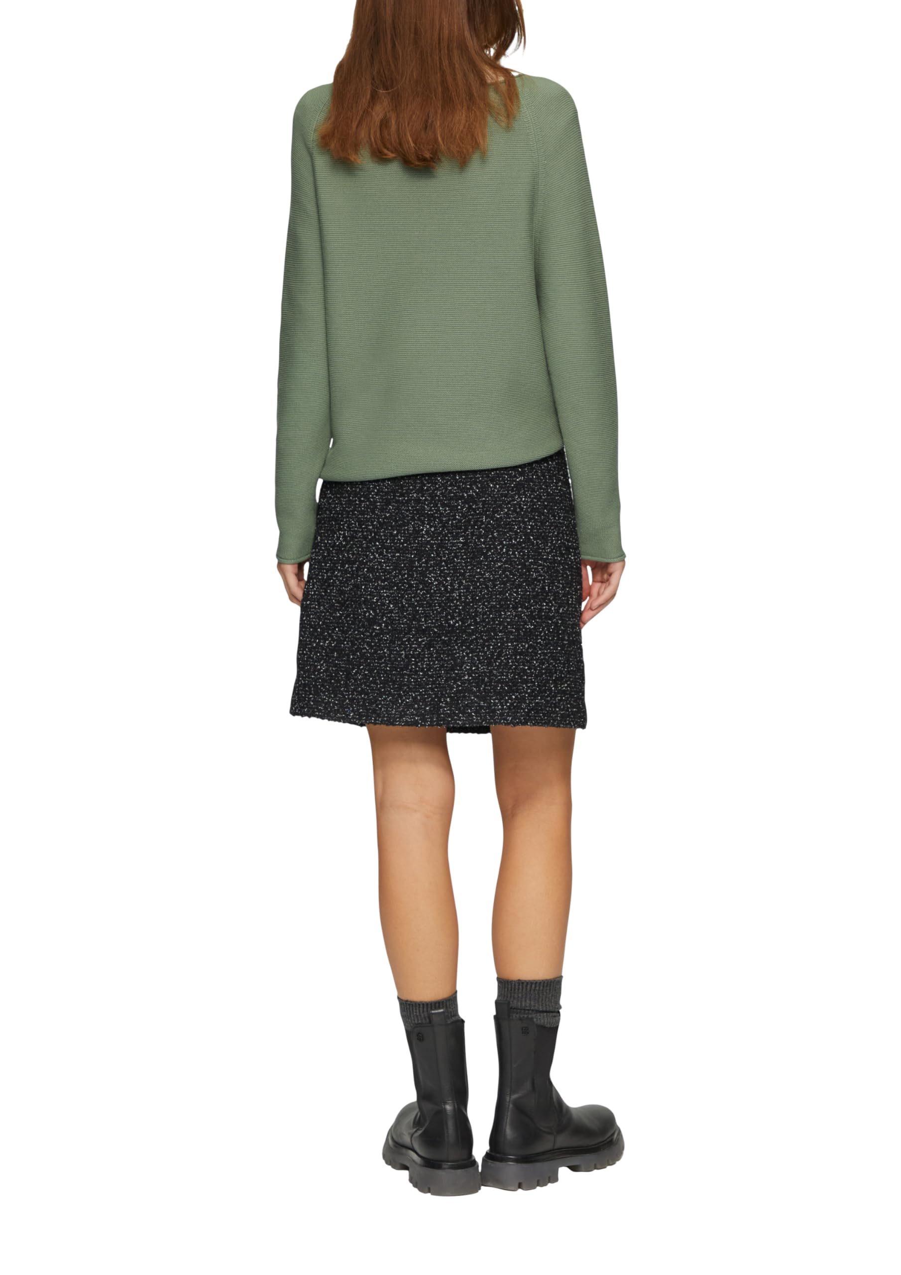 s.Oliver Strickpullover U-Boot-Ausschnitt Rollsaum gestreift