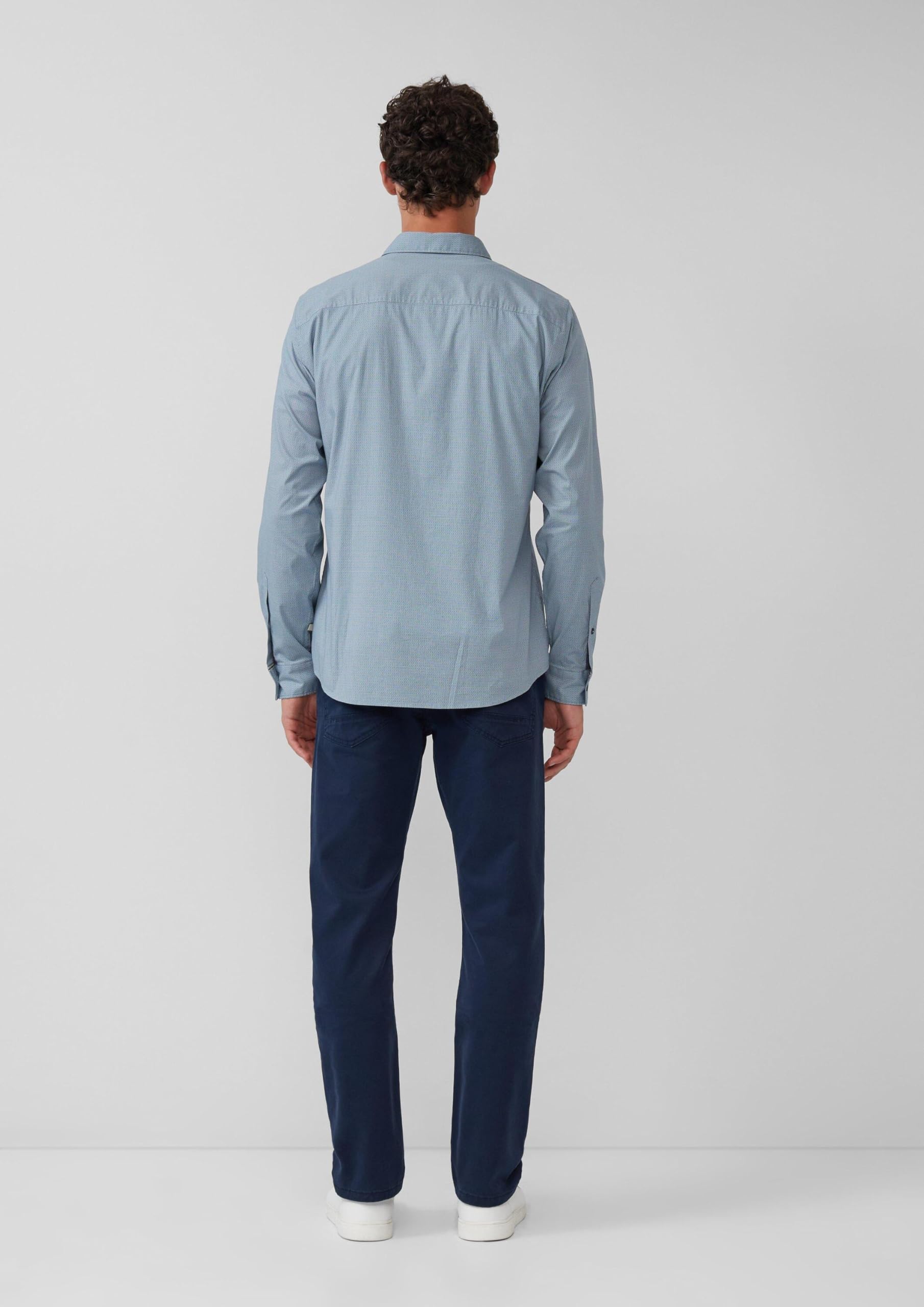 s.Oliver Slim Fit Hemd Herren hellblau Baumwolle