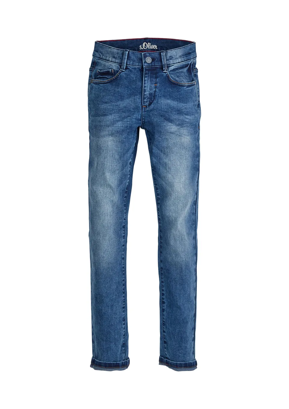 s.Oliver Junior Pete Regular Fit Jeans blau Used-Look