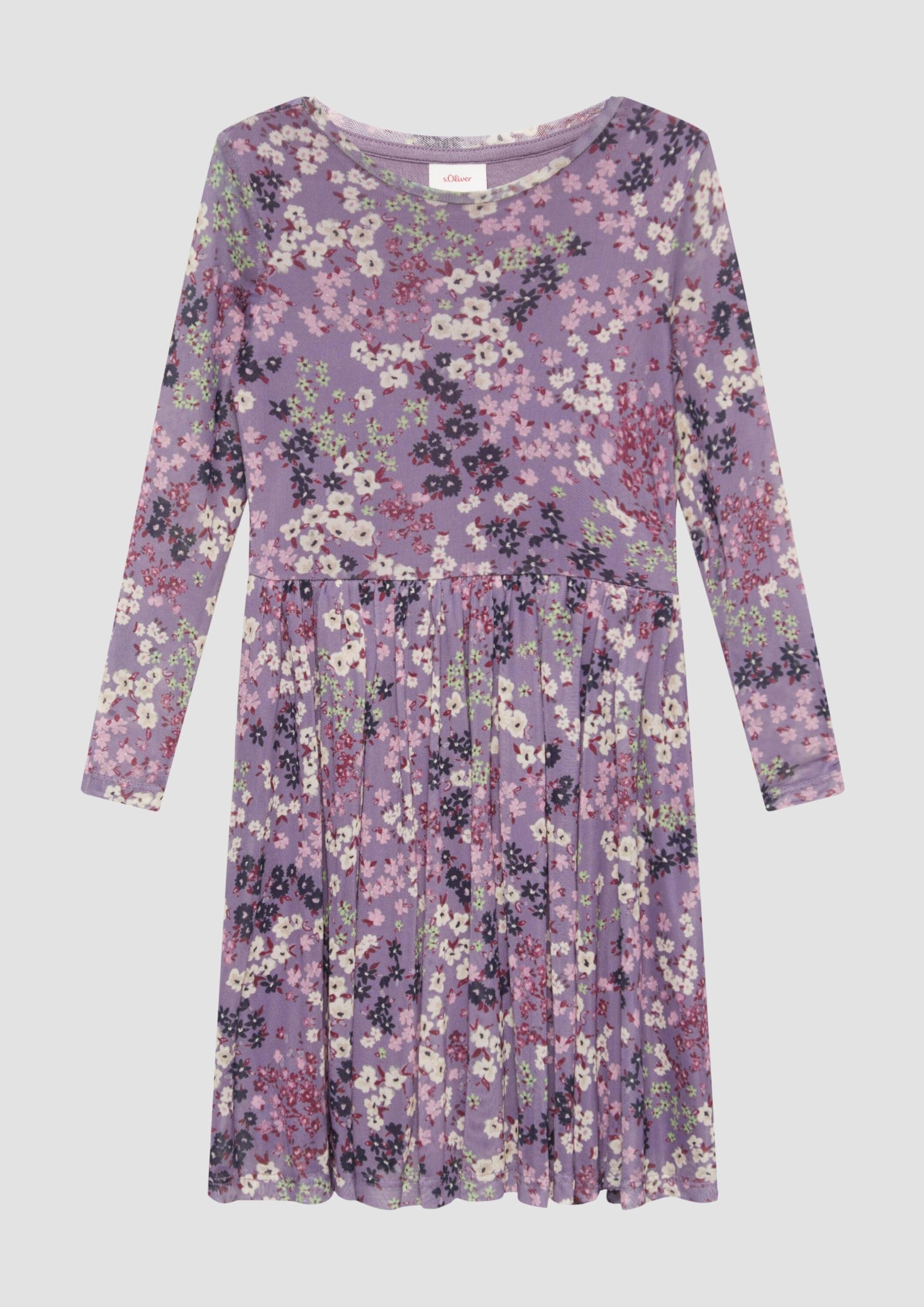 s.Oliver Mesh Kleid 92 flieder gemustert