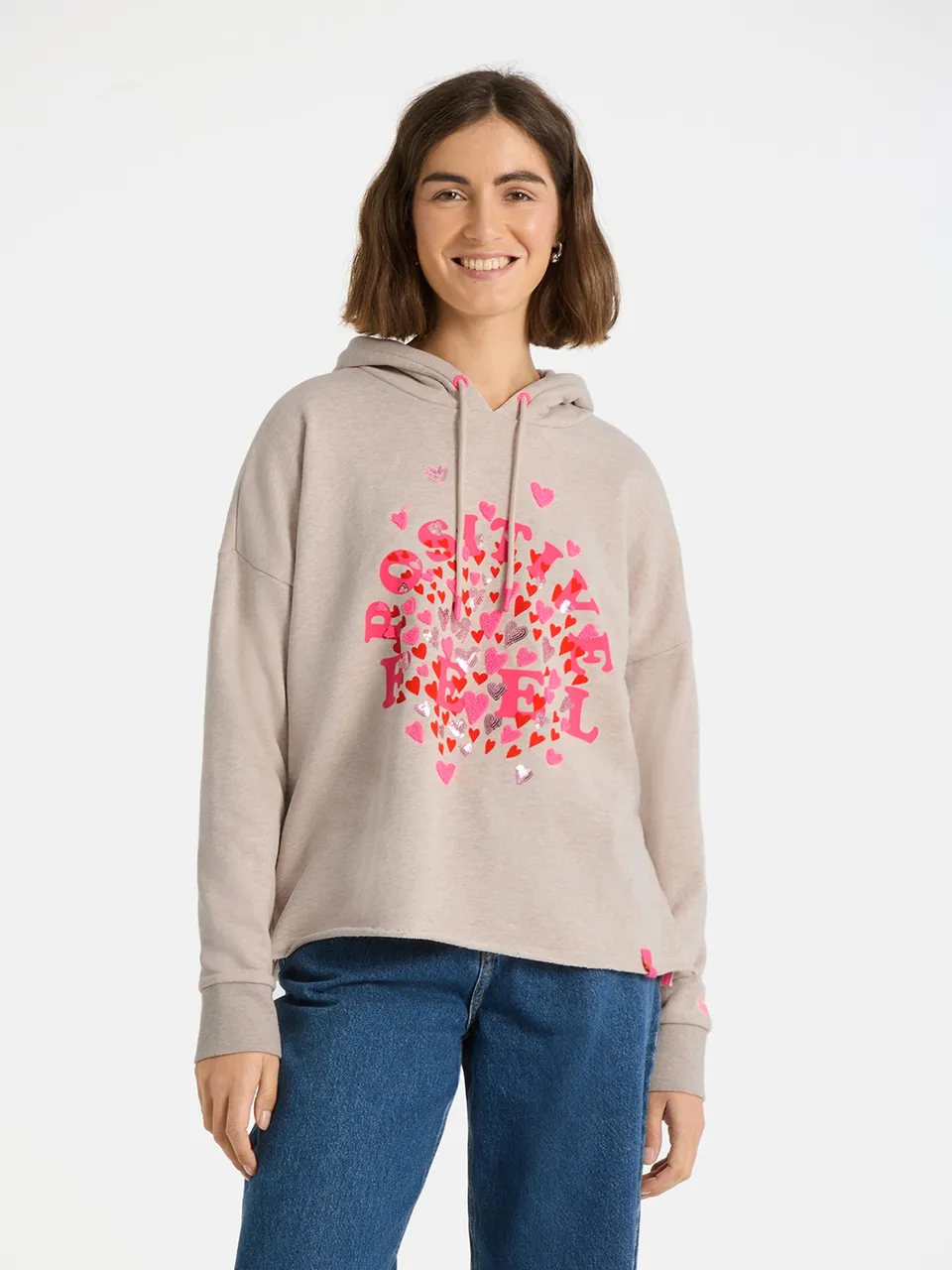 Lieblingsstück IzzyL Hoodie beige melange Baumwollmix