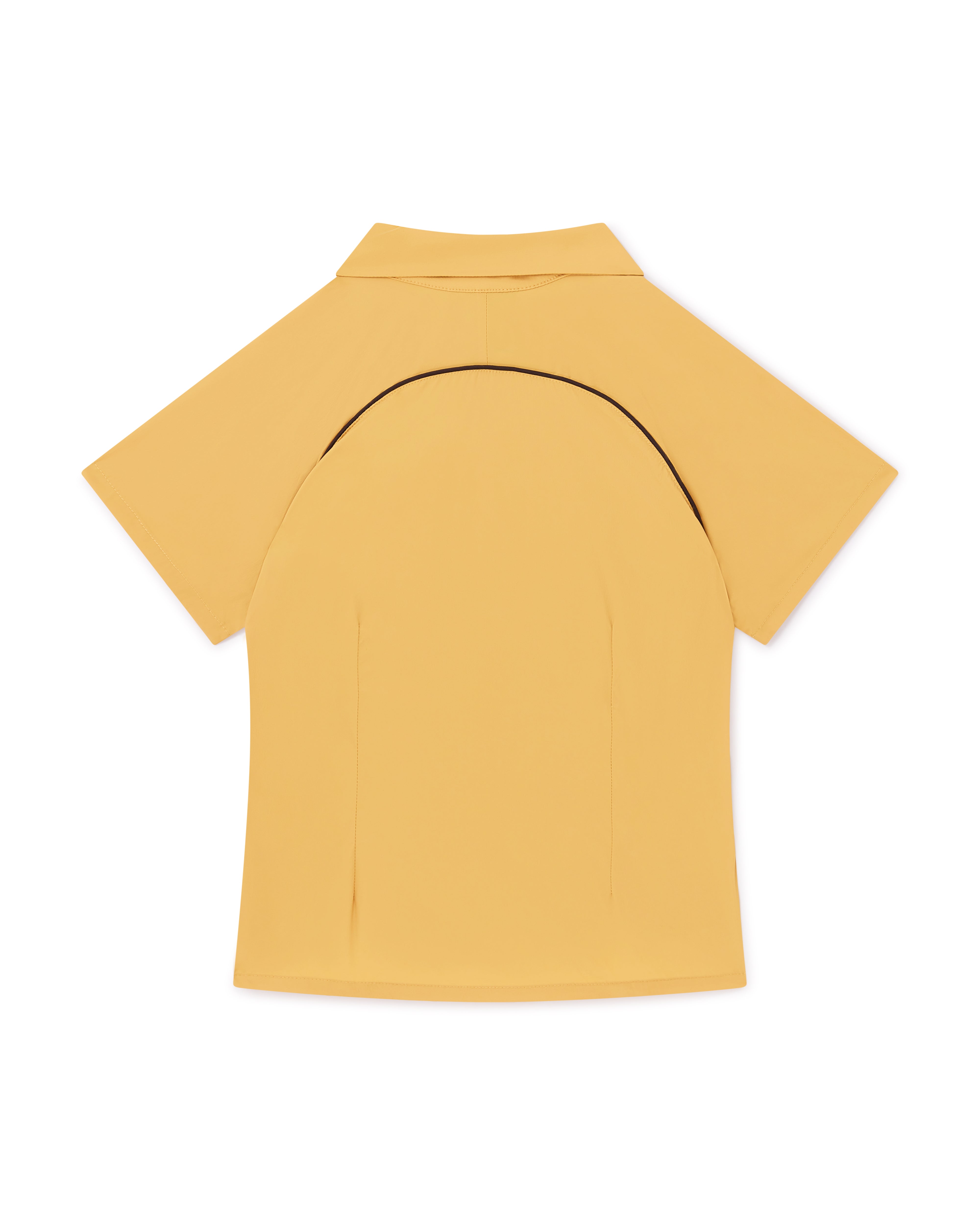 Mowalola Team Shirt Cropped Polo mit Zip
