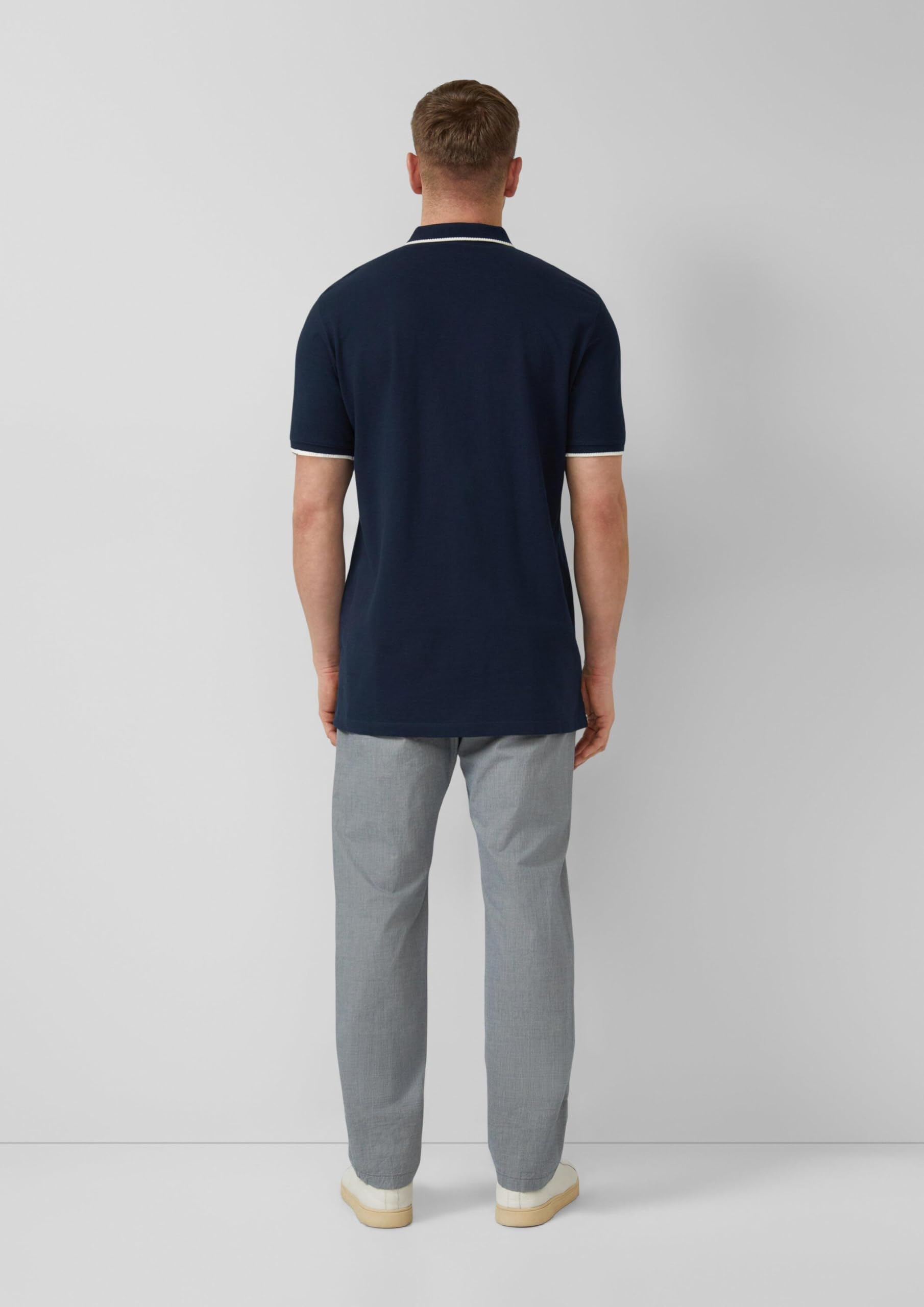 s.Oliver Junior Poloshirt Flammgarn-Piqué Navy Brusttasche