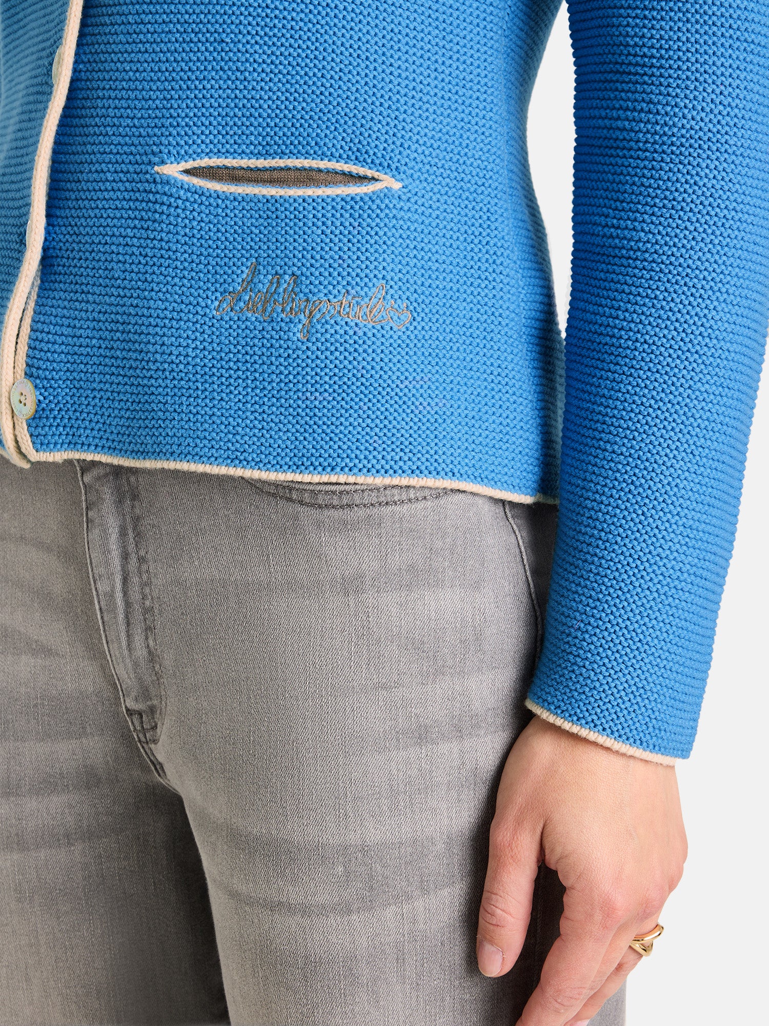 Lieblingsstück ZaraL Strickjacke pearl blue Baumwolle