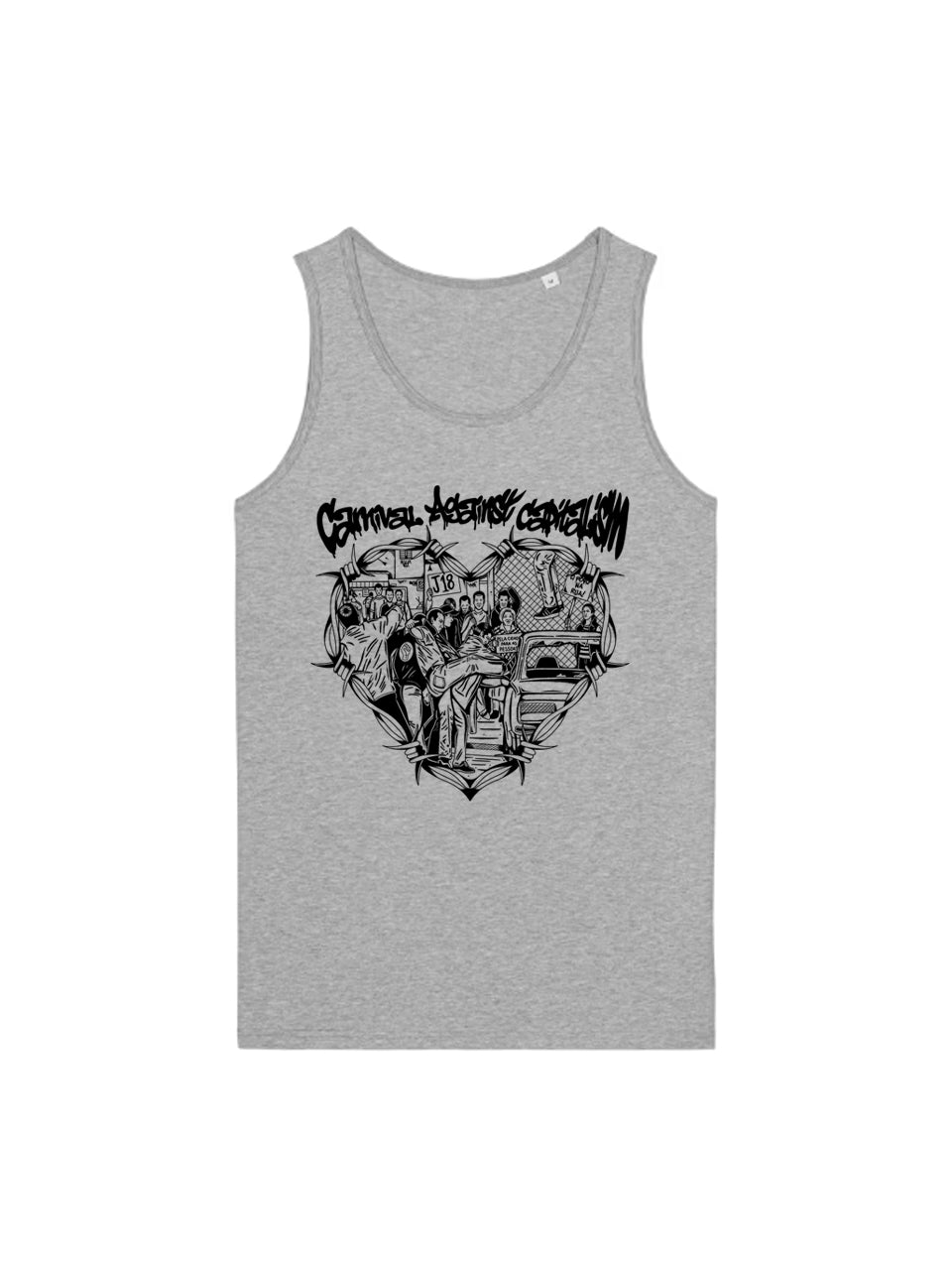dna merch Karneval Gegen Kapitalismus Tanktop J18 grau