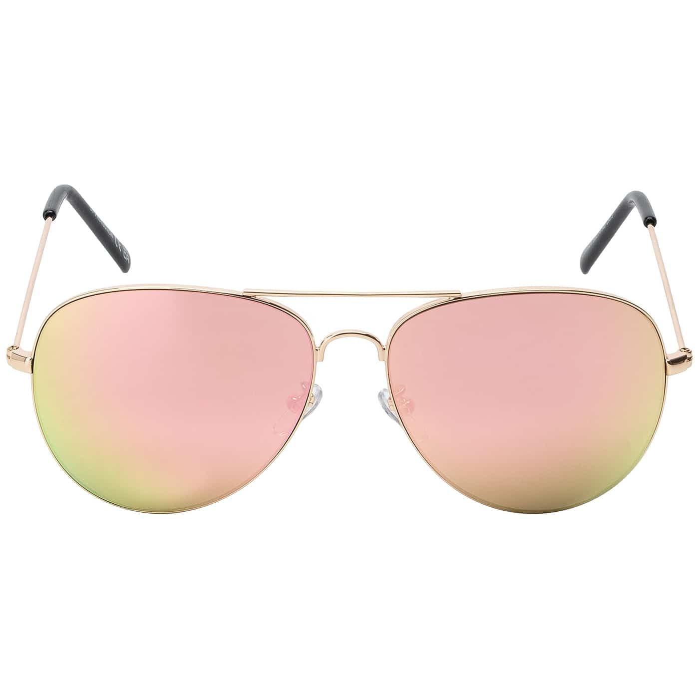 BEZLIT Piloten Sonnenbrille Rosa-Gelb verspiegelt UV400