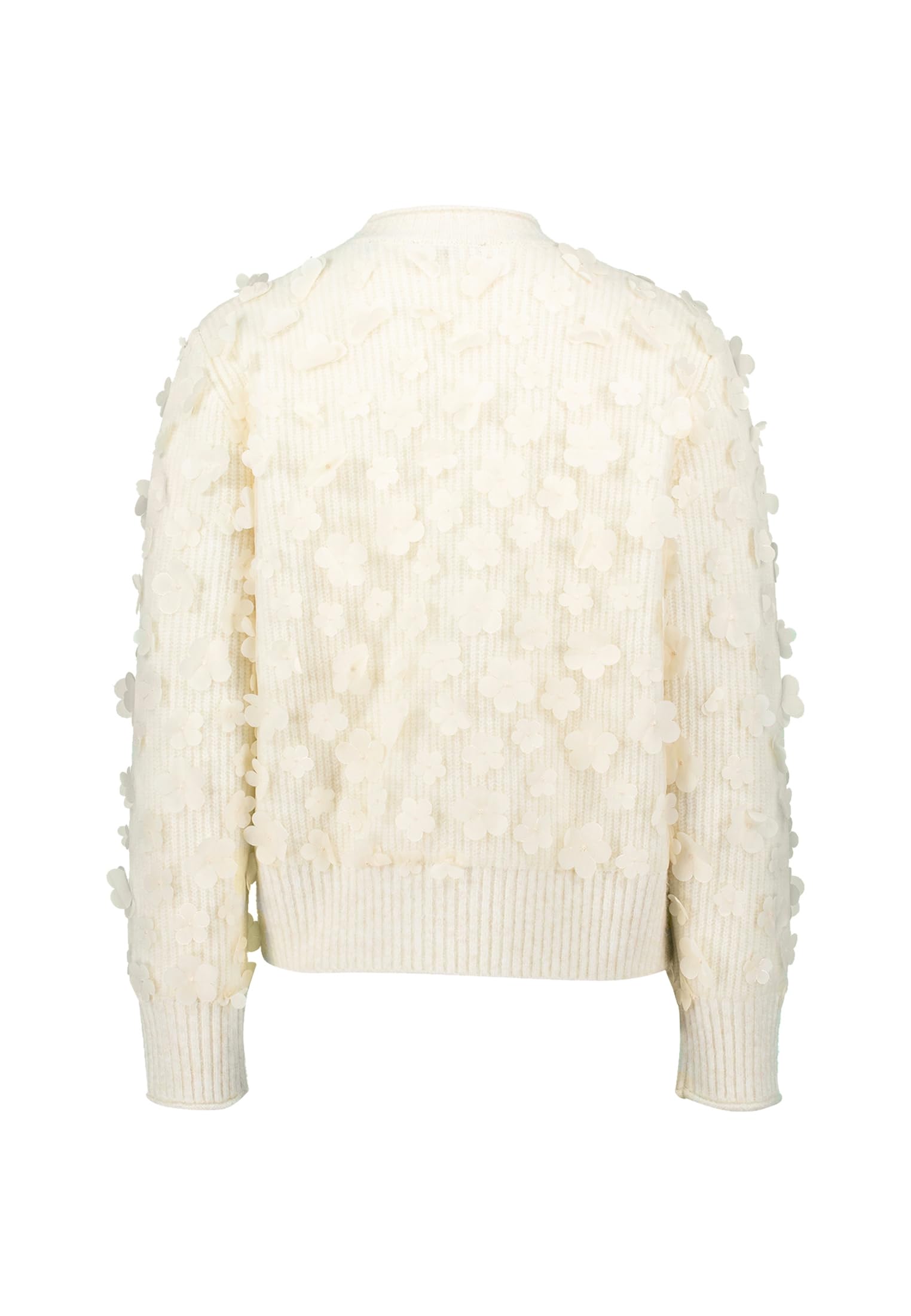 zero Pullover mit 3D-Blüten Eggnog Gr.40