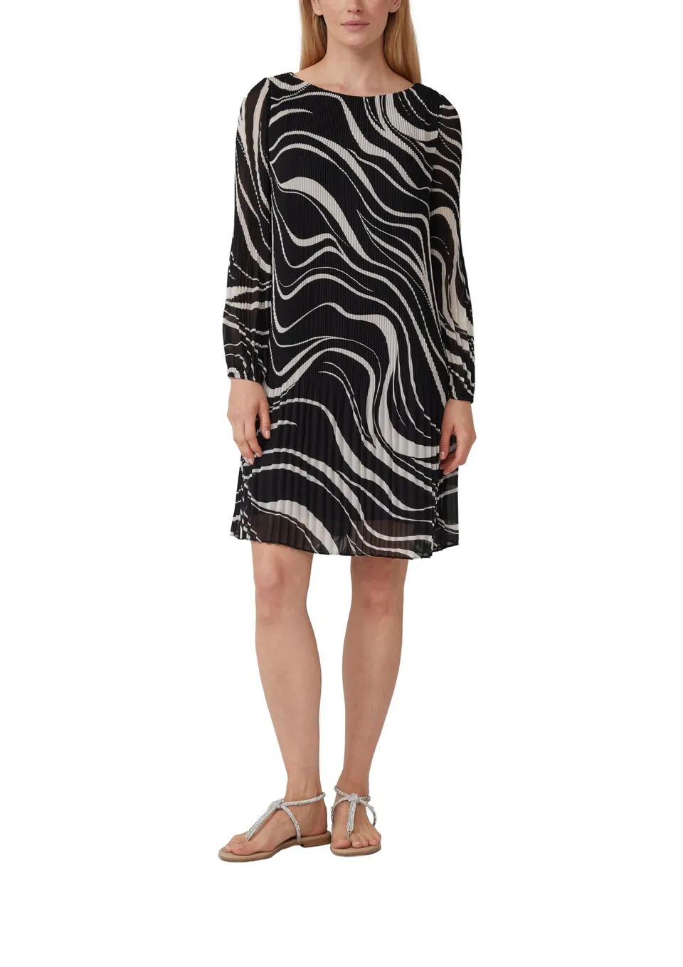 s.Oliver BLACK LABEL Kleid 99A3 Midi Gr.38 Allover