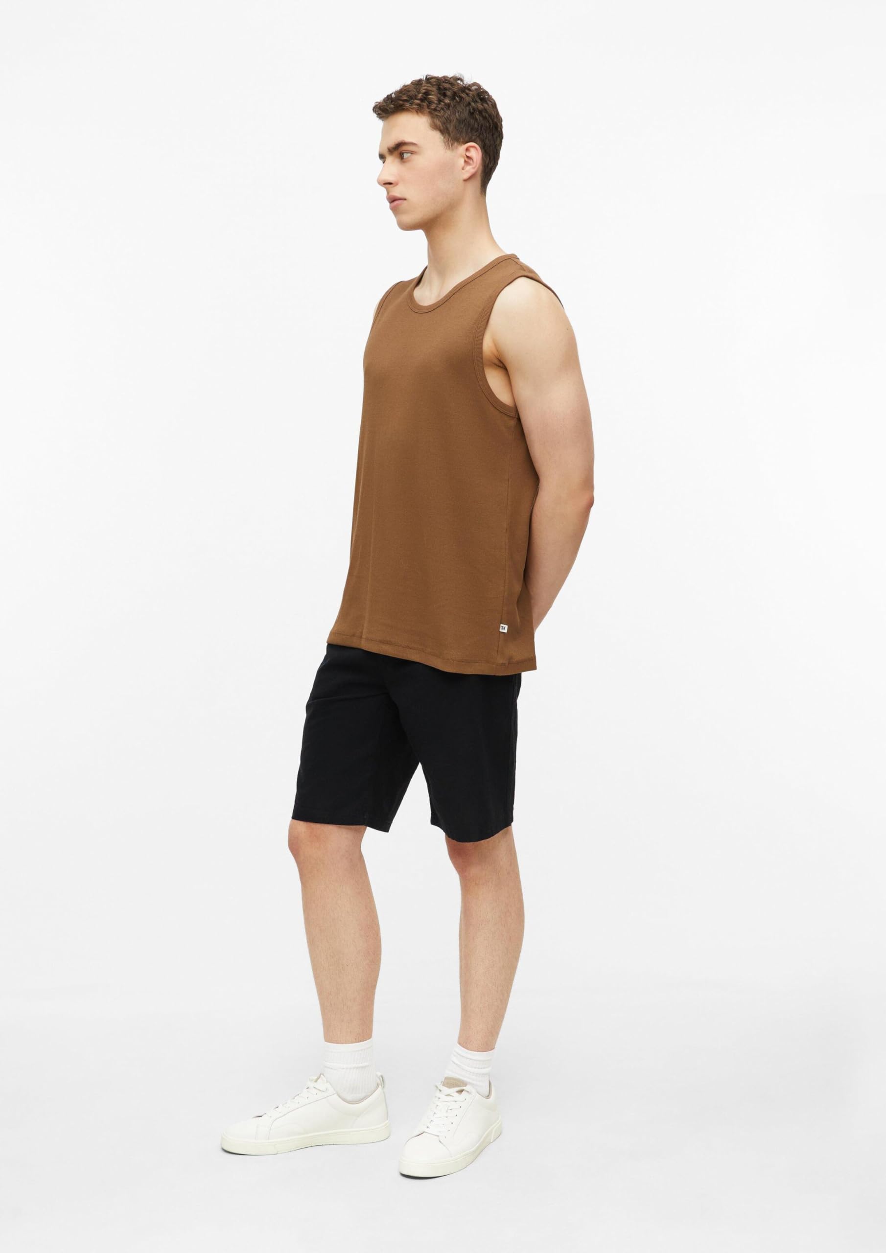 s.Oliver Ripp-Top Baumwollmix Crew Neck XL weiß