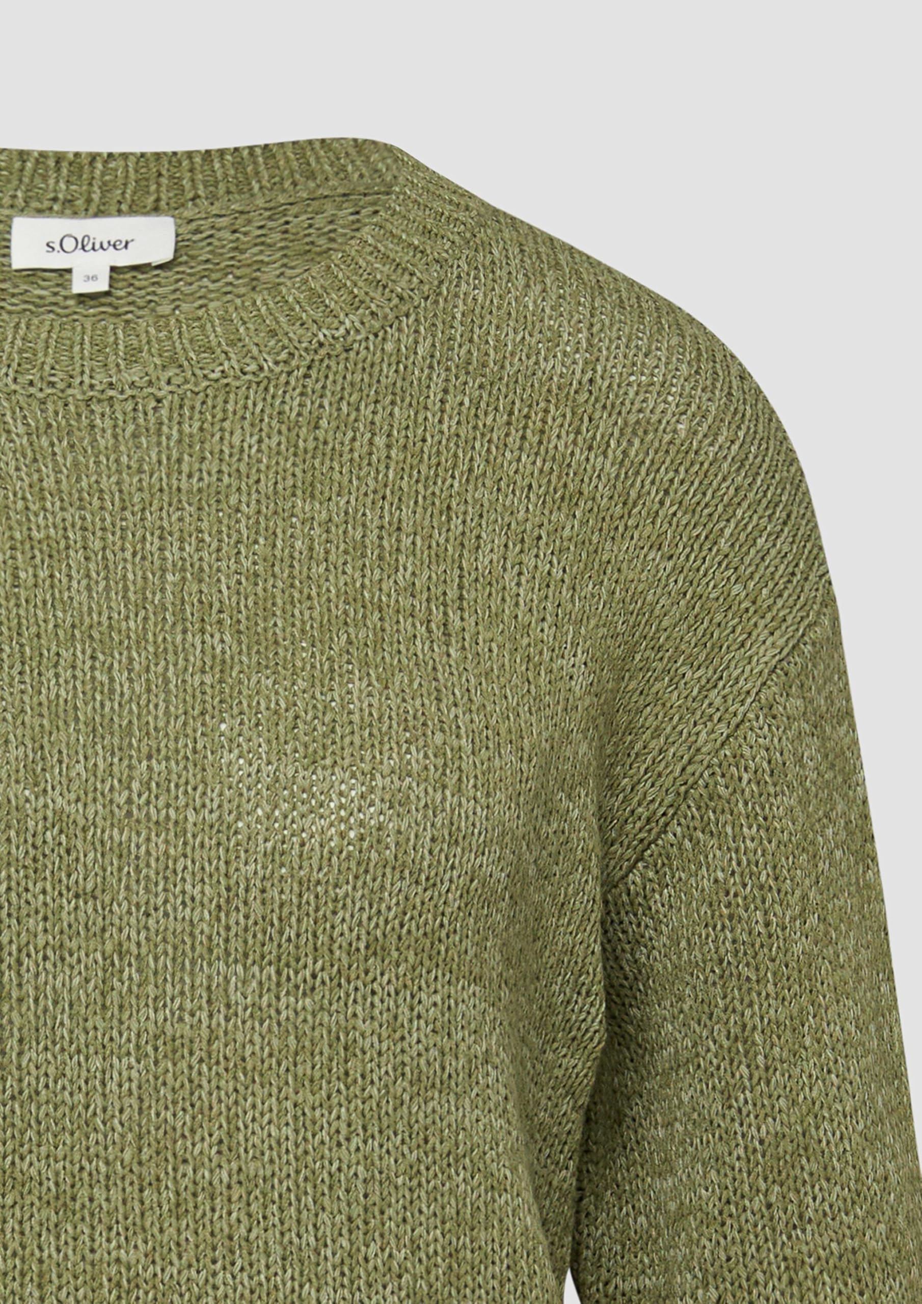s.Oliver 2180028 Pullover Kurzarm Damen Oliv Baumwolle