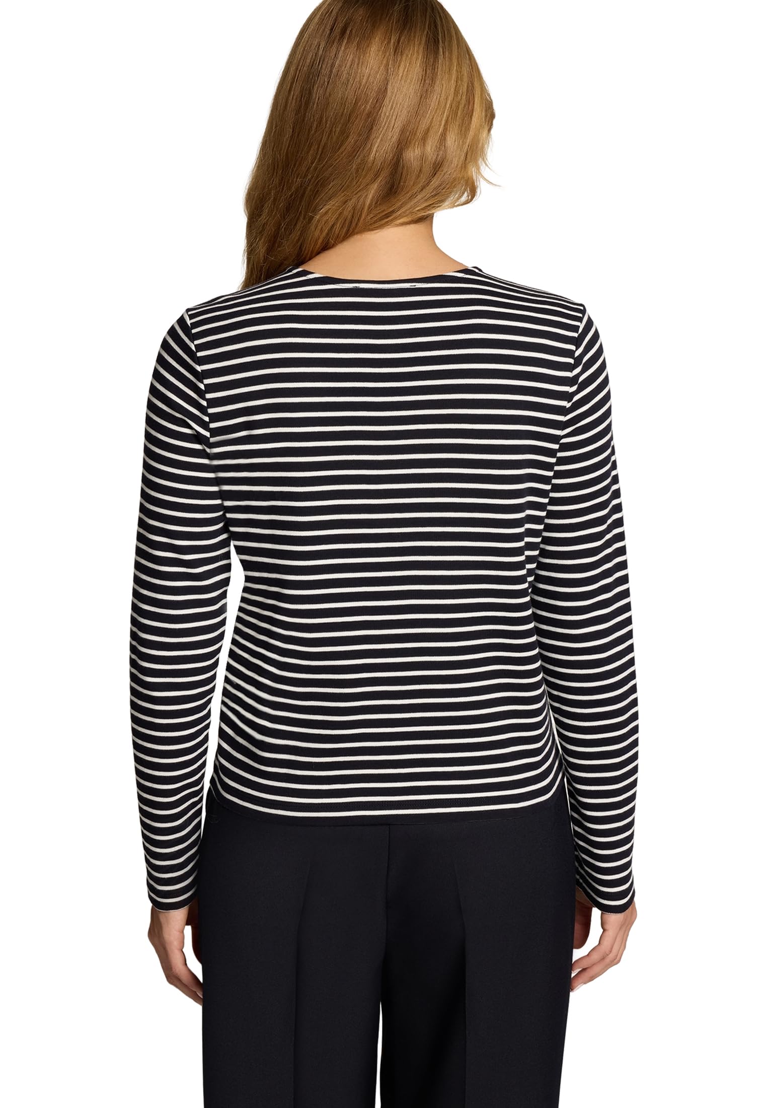 zero Sweatjacke Knopfleiste Damenjacke 40 Dark BlueCream sportlich