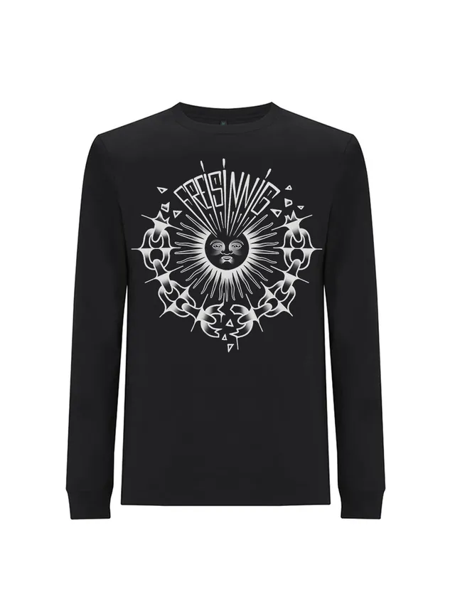 dna merch Freisinnig Argentinien Langarmshirt Schwarz Sonne