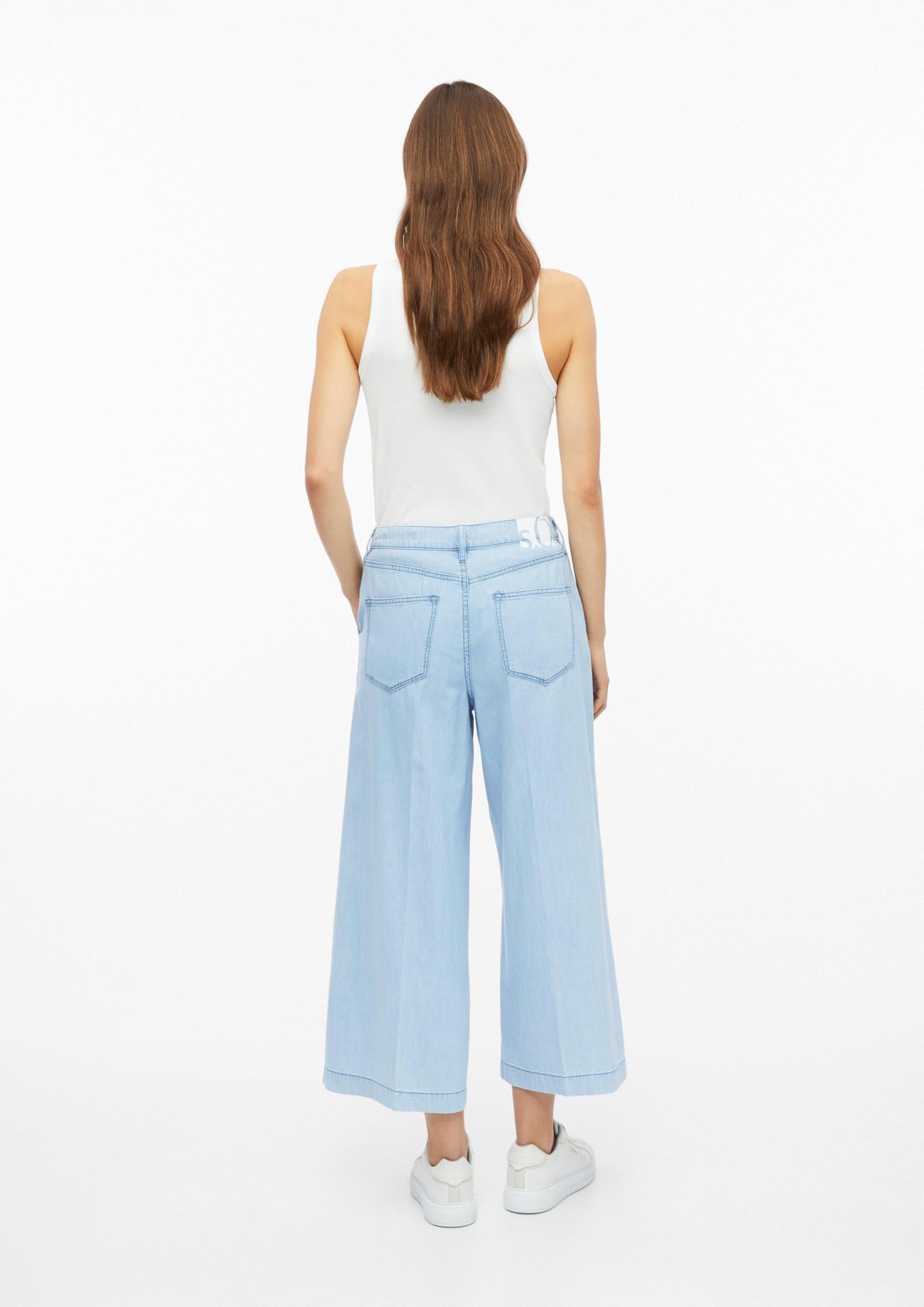 s.Oliver Red Label Culotte-Jeans Jeans Hellblau 44 Wide Leg