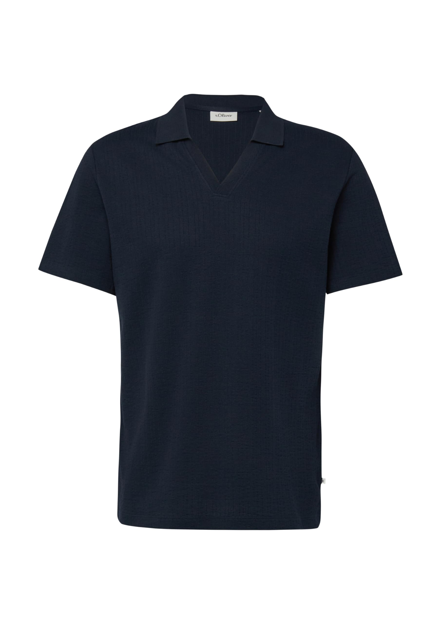 s.Oliver Junior Struktur Poloshirt navy reine Baumwolle