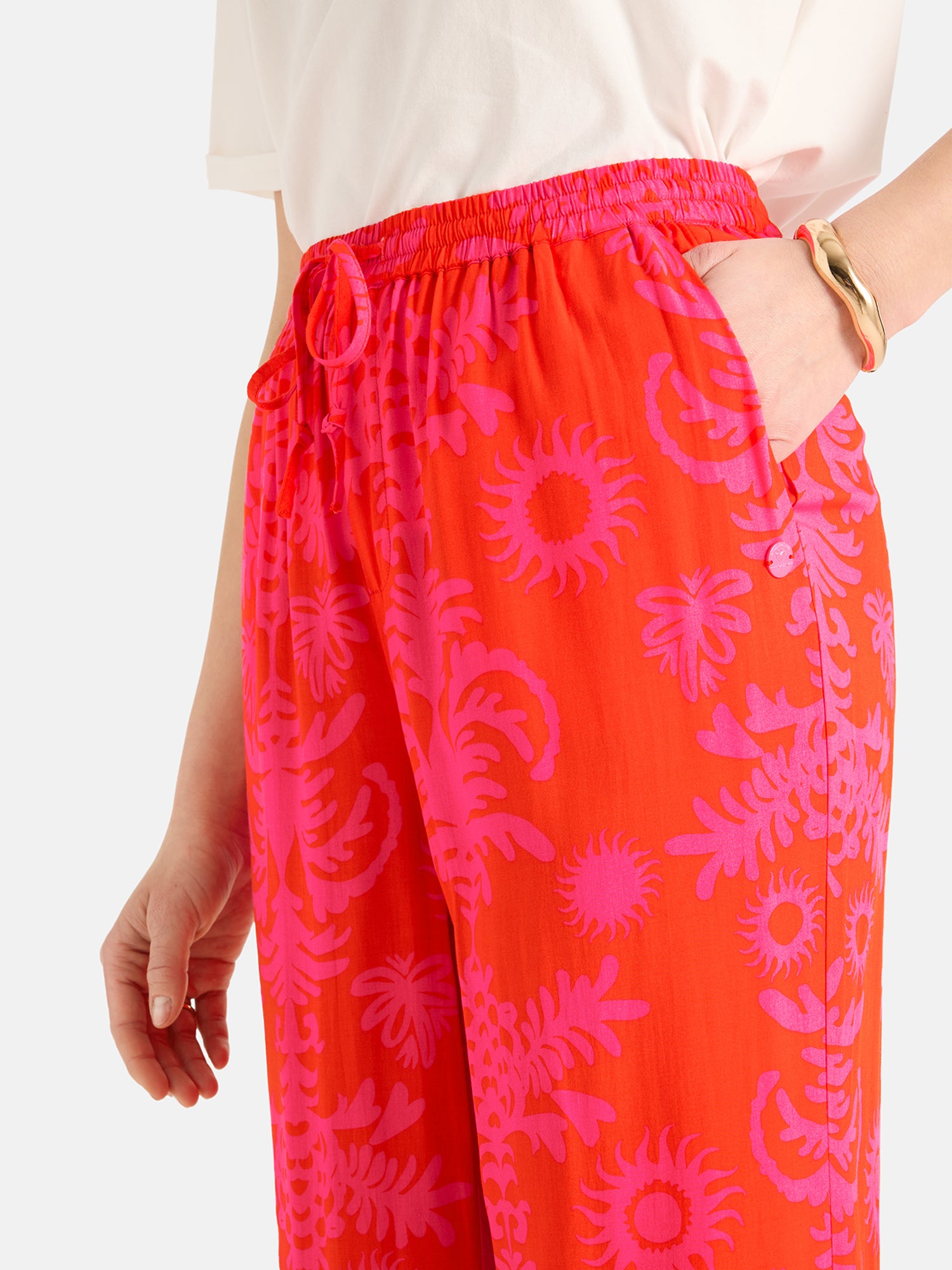 Lieblingsstück Wide Leg Hose tomato red aus Viskose