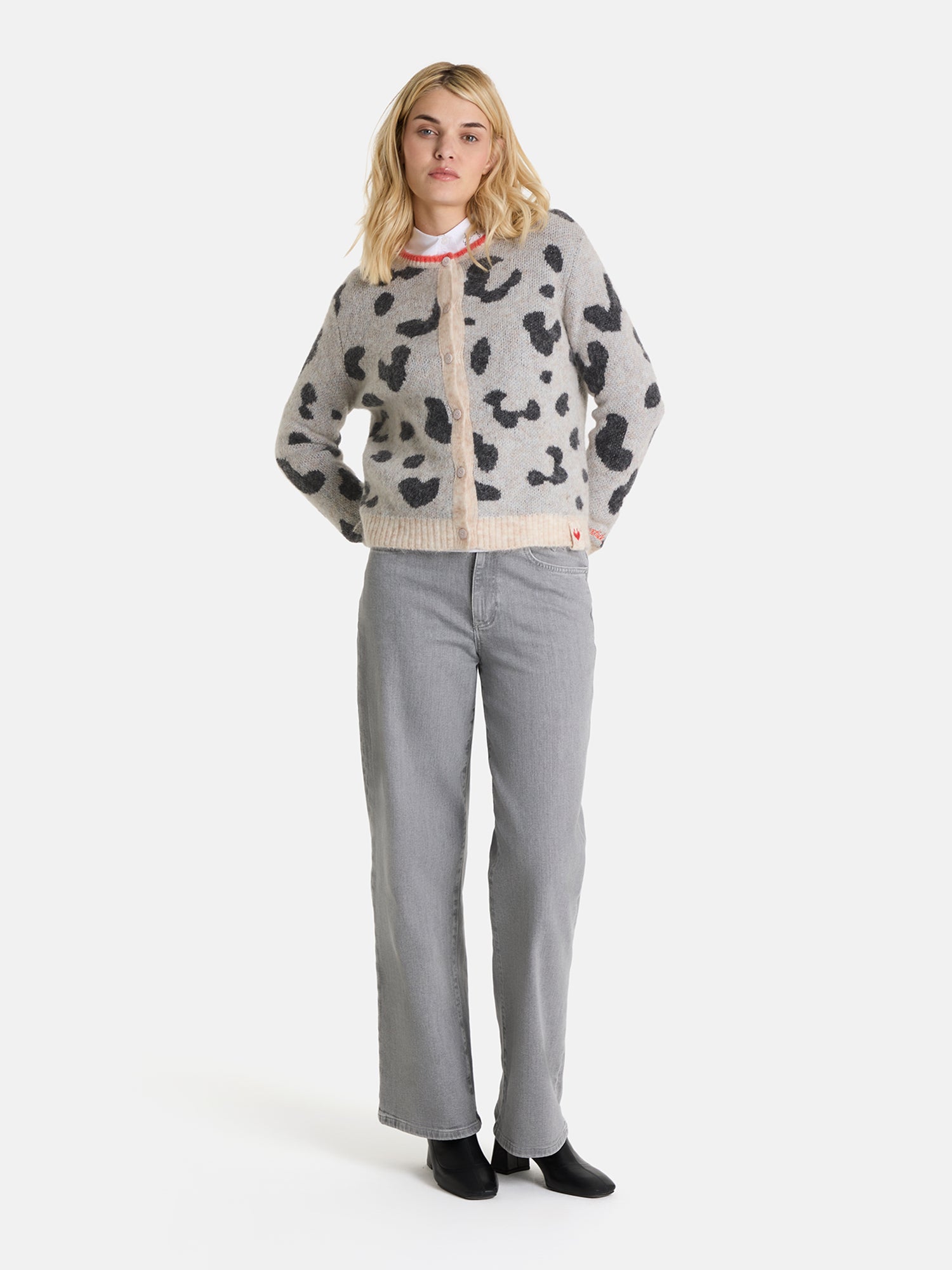Lieblingsstück AnninaL Strickjacke beige Mohair Animal