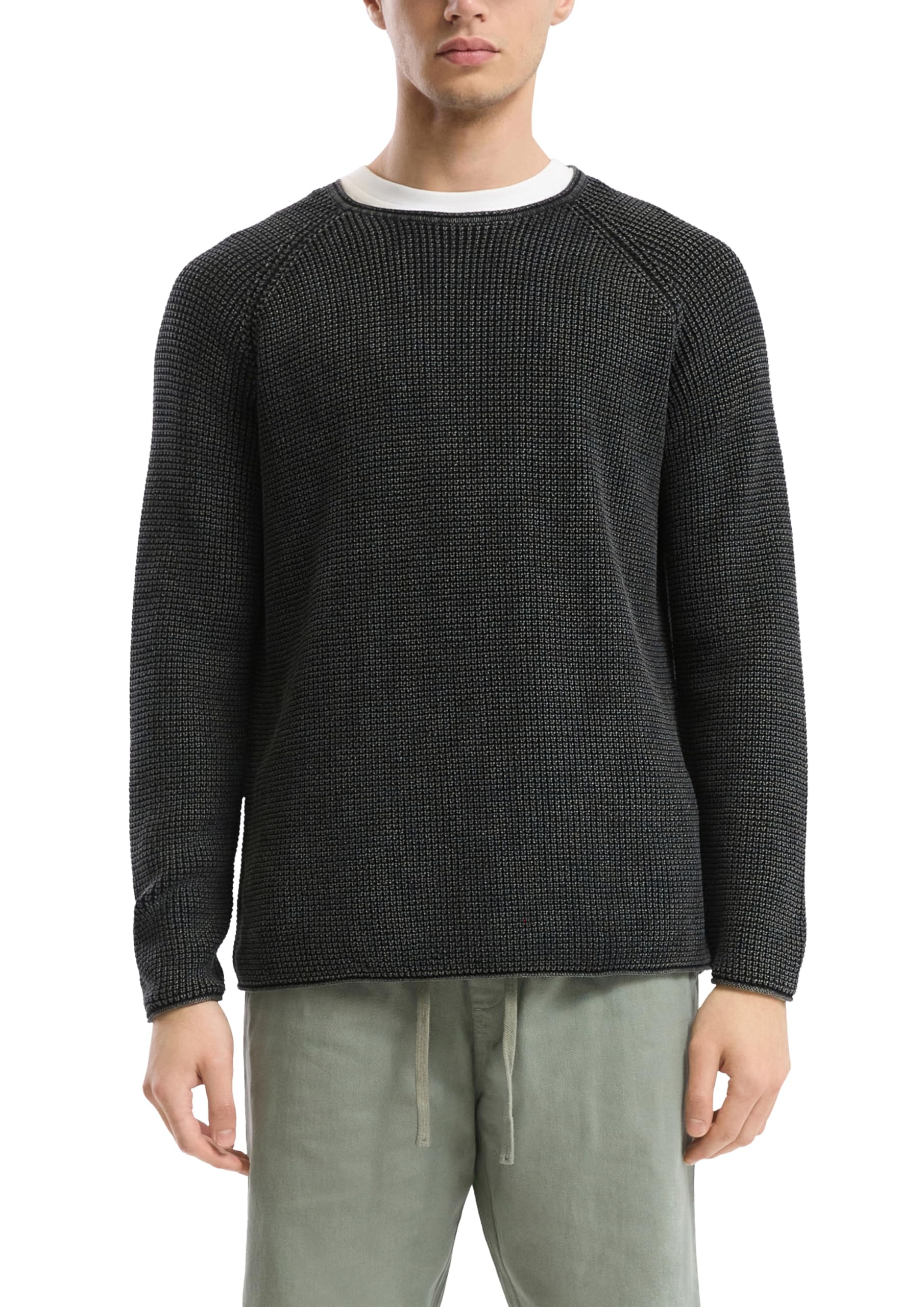 s.Oliver QS Grobstrickpullover mit Wascheffekt Pullover olivgrün